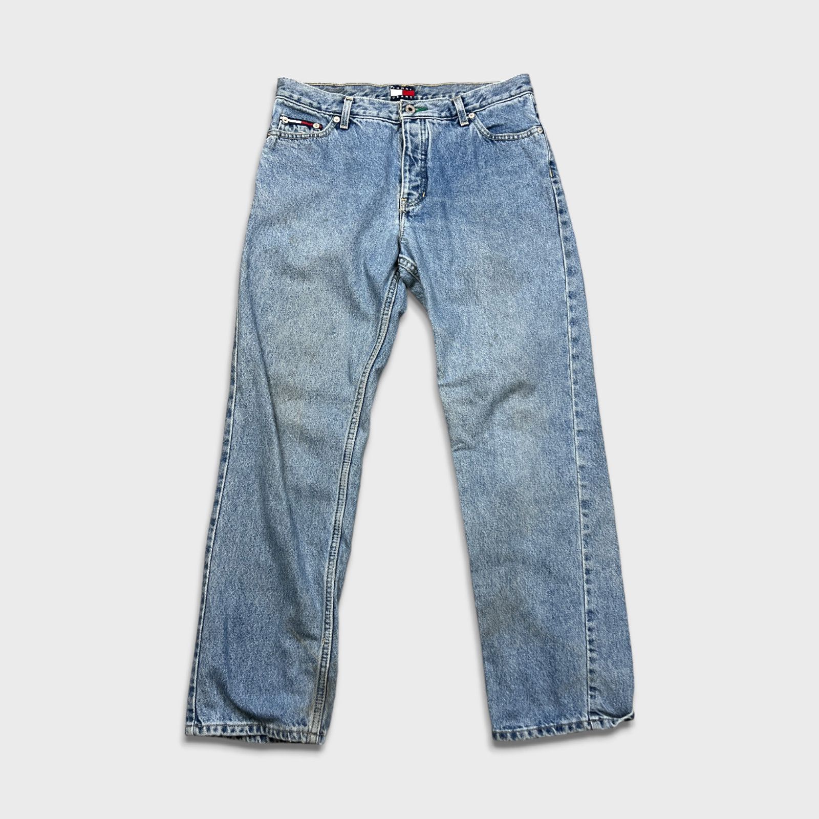 Tommy Hilfiger × Vintage Vintage 90s Tommy Hilfiger Jeans 32x29 Straight Denim Pants Size US 32 / EU 48 - 1 Thumbnail