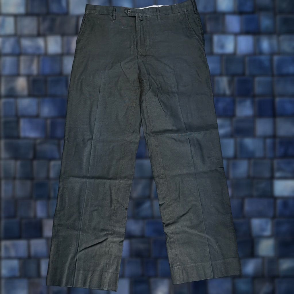 Faconnable Façonnable Pants Mens 34 Straight Leg Chino Blue Cotton Flat Front Pockets Size US 34 / EU 50 - 1 Thumbnail