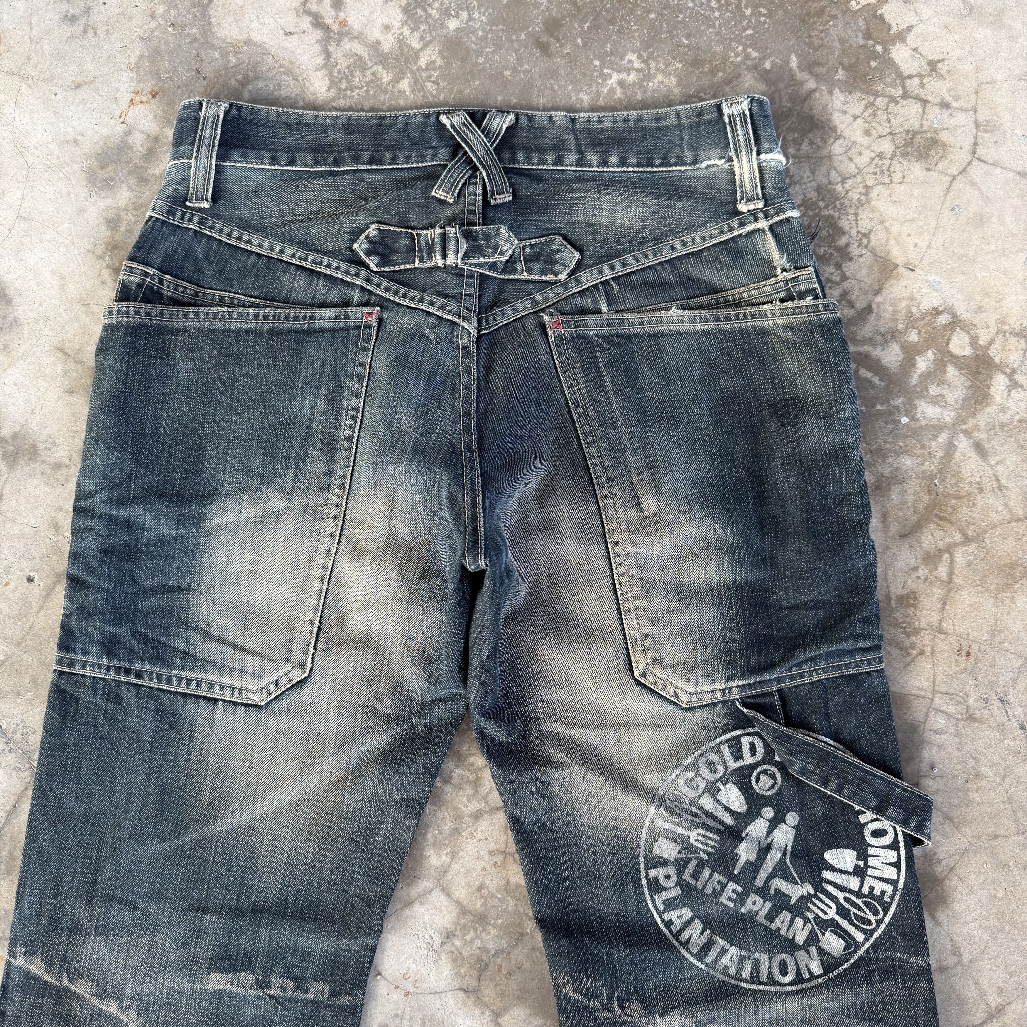 PPFM Vintage PPFM Ripped Faded Black Rusty Denim Jean W31 Size US 31 - 10 Thumbnail