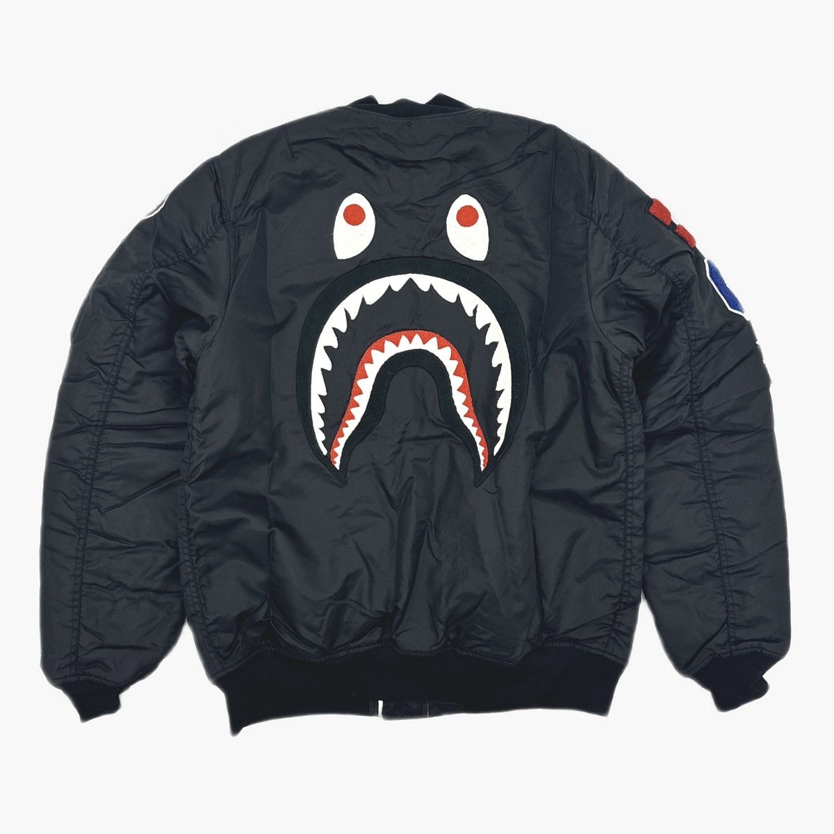 Bape A Bathing Ape Shark MA-1 Bomber Jacket Size US L / EU 52-54 / 3 - 2 Thumbnail