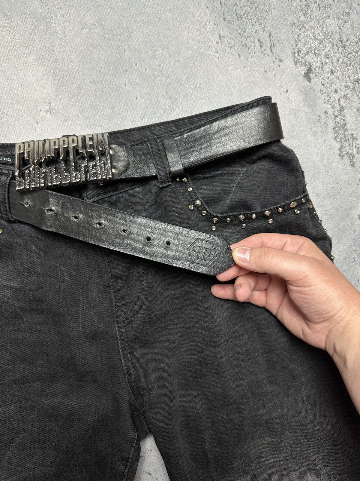 Philipp Plein Philipp Plein Boyfriend Opium Jeans With a Belt Avant Garde Size 32" / US 10 / IT 46 - 12 Thumbnail