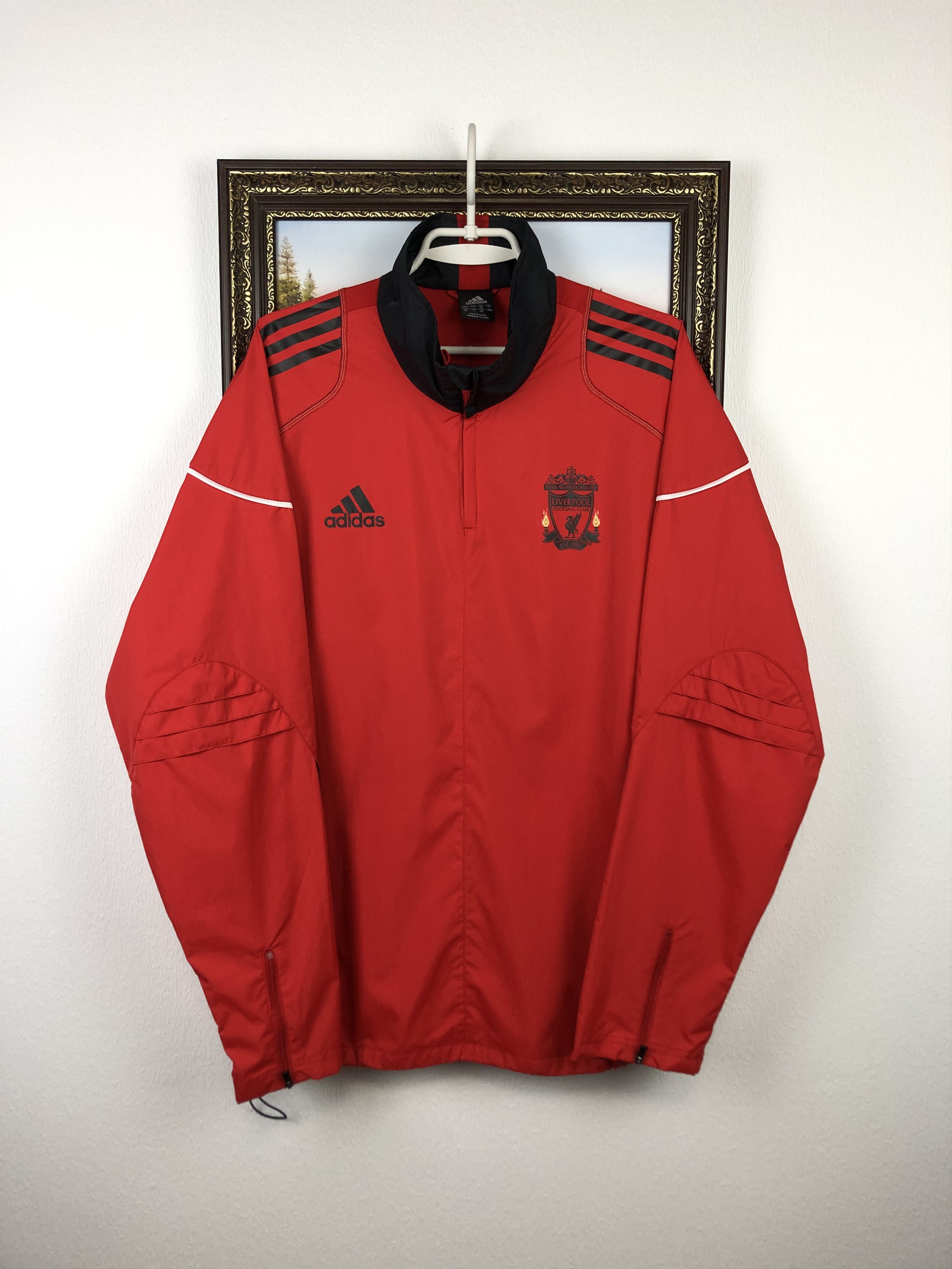 Adidas Vintage Adidas Liverpool Jacket Soccer Windbreaker Track Size US L / EU 52-54 / 3 - 3 Thumbnail