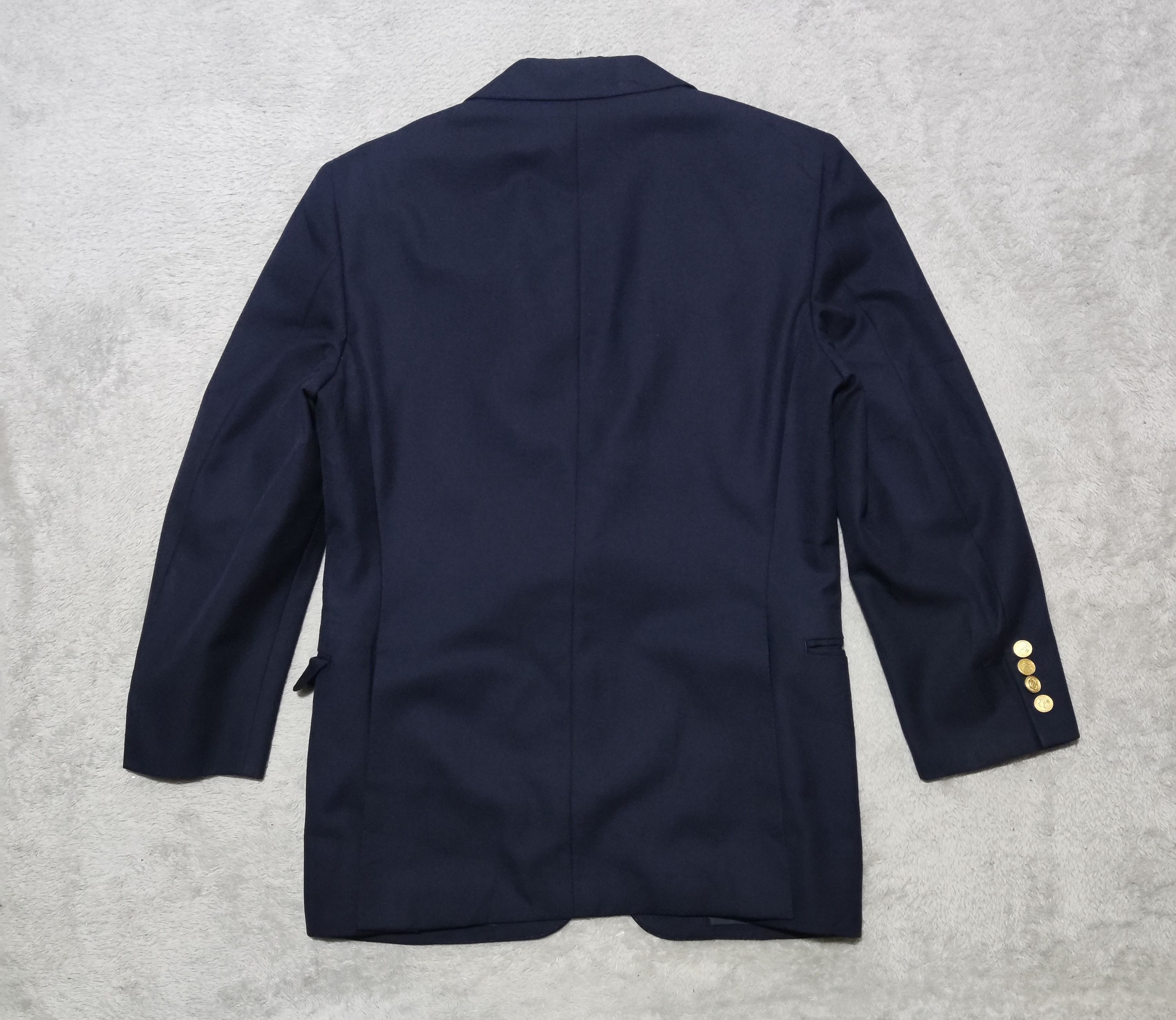 Burberry Prorsum Vintage Burberrys Tasmania Wool Knight Gold Button Blazer Size 40S - 2 Thumbnail