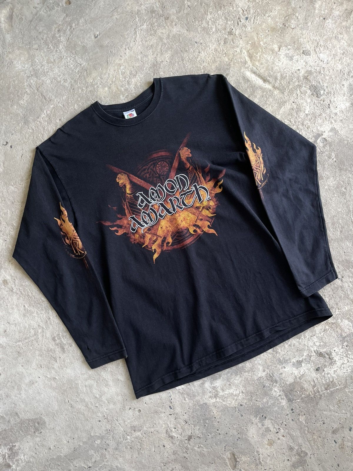 Band Tees Amon Amarth Flames Logo Vintage Rock Metal Long Sleeve Shirt Size US M / EU 48-50 / 2 - 3 Thumbnail