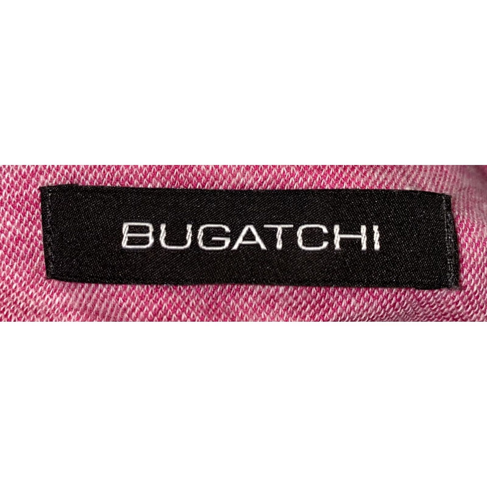 BUGATCHI Bugatchi Mens Pink Short Sleeve Button Front Shirt 21 In Armpit Size US M / EU 48-50 / 2 - 5 Thumbnail
