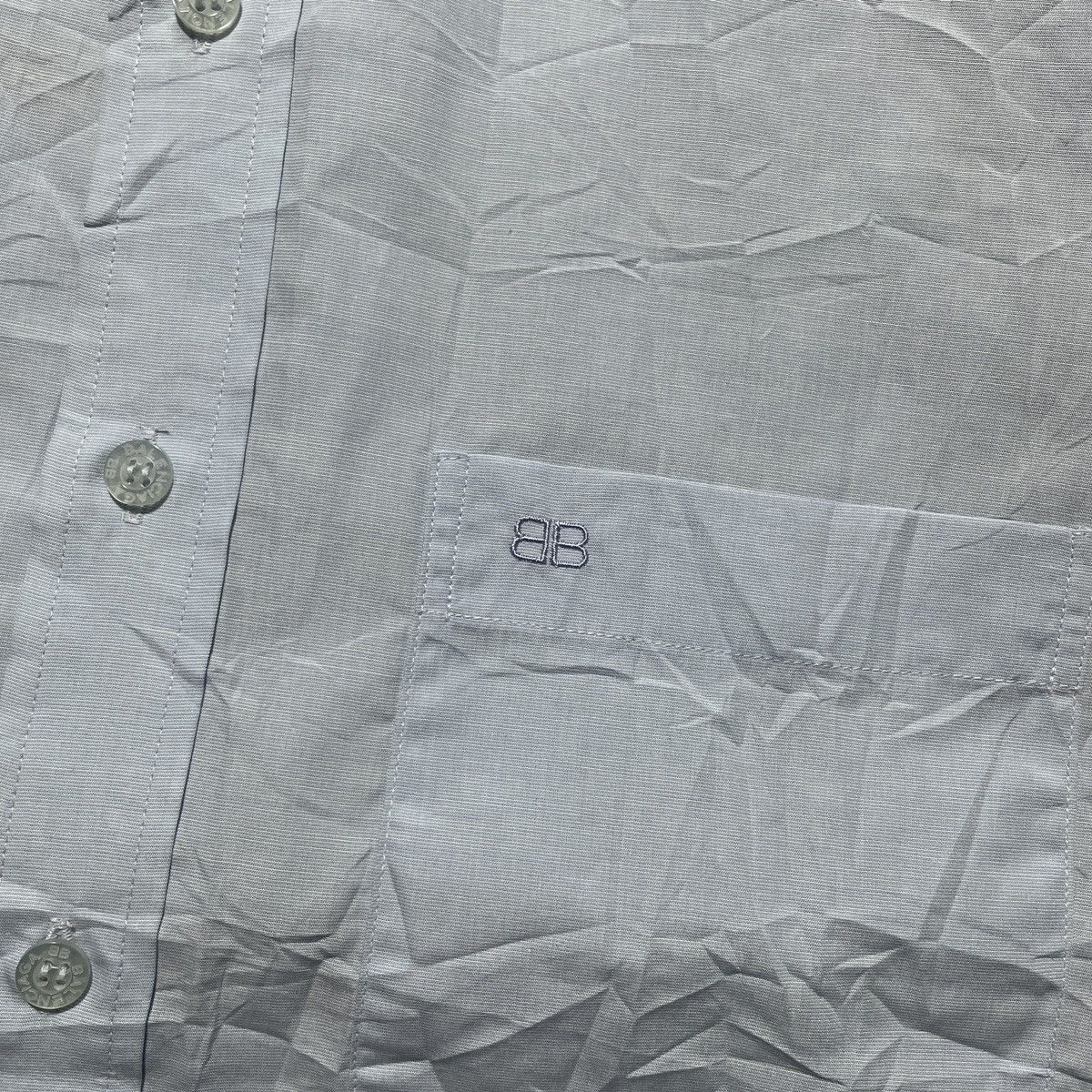 Balenciaga VINTAGE SHIRTS BALENCIAGA EMBROIDERED BB POCKET Size US L / EU 52-54 / 3 - 3 Thumbnail
