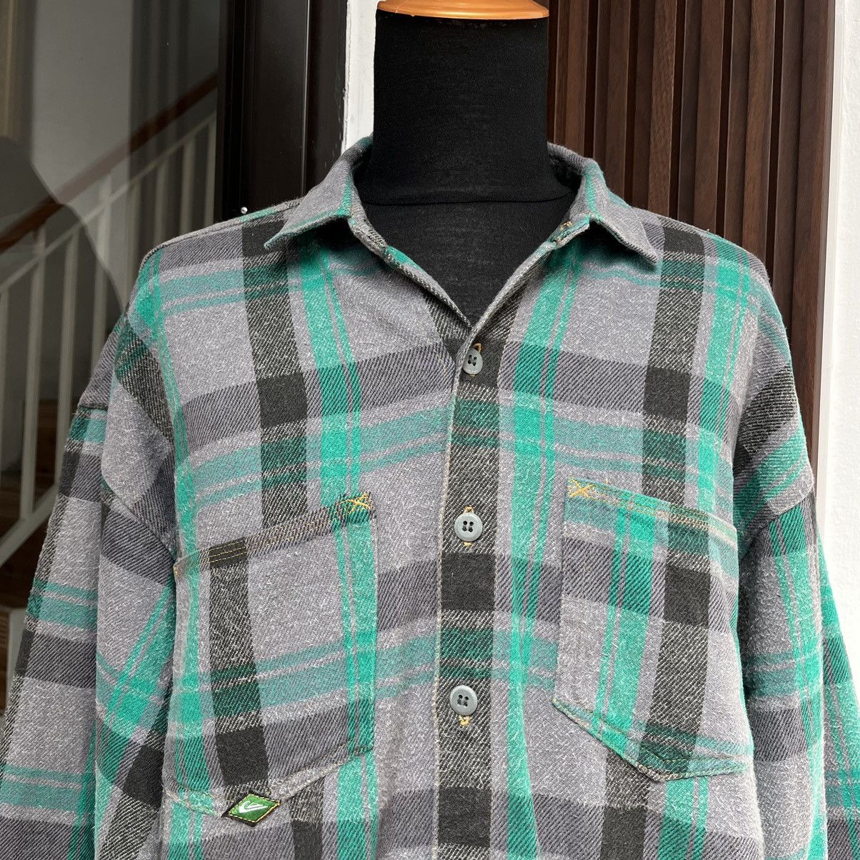Quiksilver × Vintage 90s Vintage Flanel QUICK SILVER Made IN USA Size US L / EU 52-54 / 3 - 3 Thumbnail