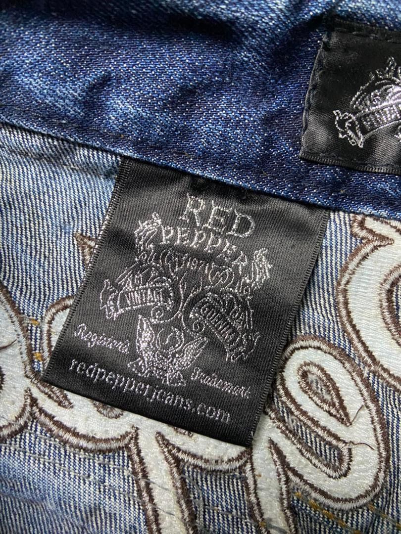 Japanese Brand 🔥Vintage RED PEPPER Distressed Denim Jeans🔥 (136) Size US 34 / EU 50 - 9 Thumbnail