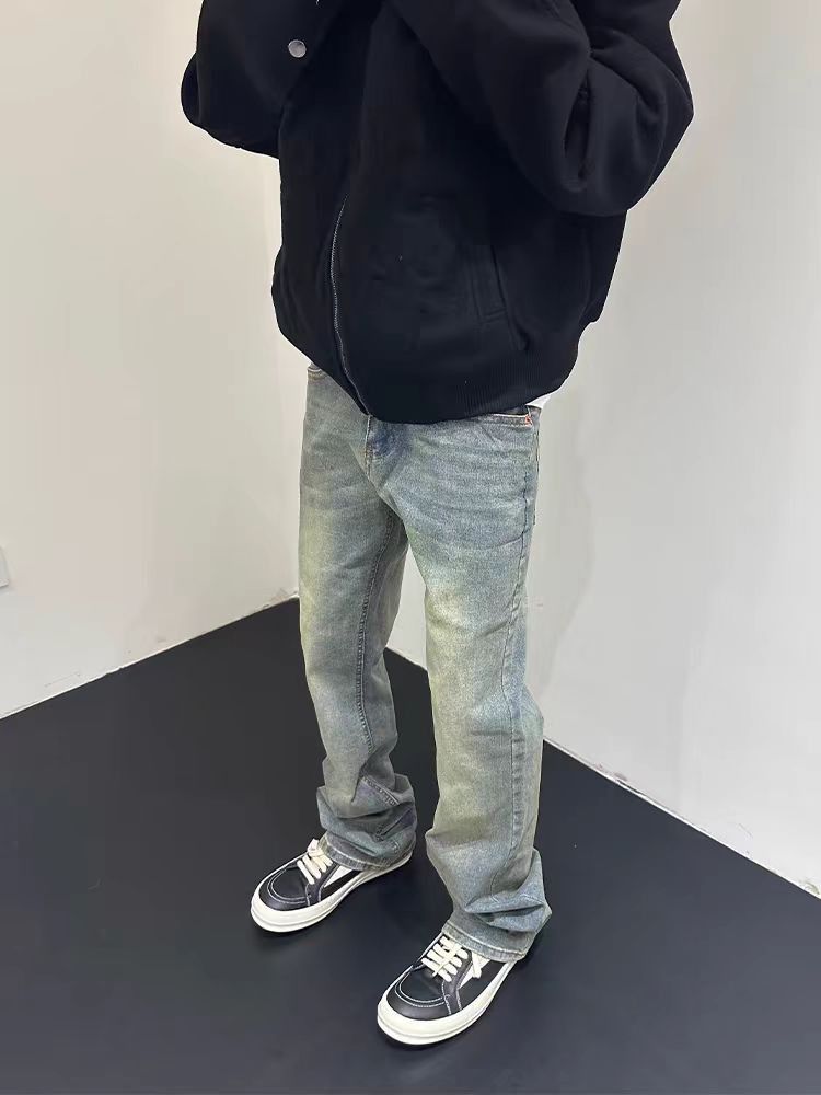 Japanese Brand × Vintage Vintage Street Wash Dirty Dye Design Micro Flare Jeans Size US 34 / EU 50 - 3 Thumbnail