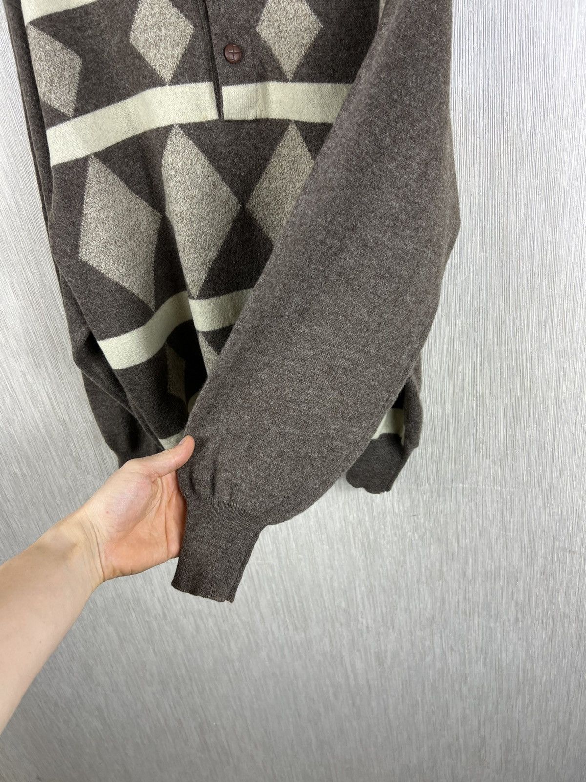 Gran Sasso Vintage Gran Sasso diamond patterned wool polo sweater retro Size US S / EU 44-46 / 1 - 18 Thumbnail