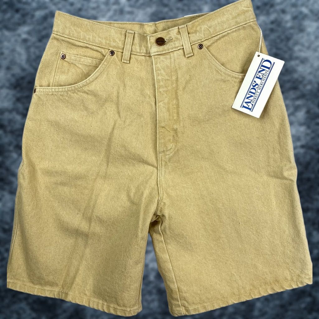 Lands' End VINTAGE Lands' End Bermuda Shorts Womens 8 Yellow High Rise Denim 100% Cotton USA Made Size 30" / US 8 / IT 44 - 1 Thumbnail