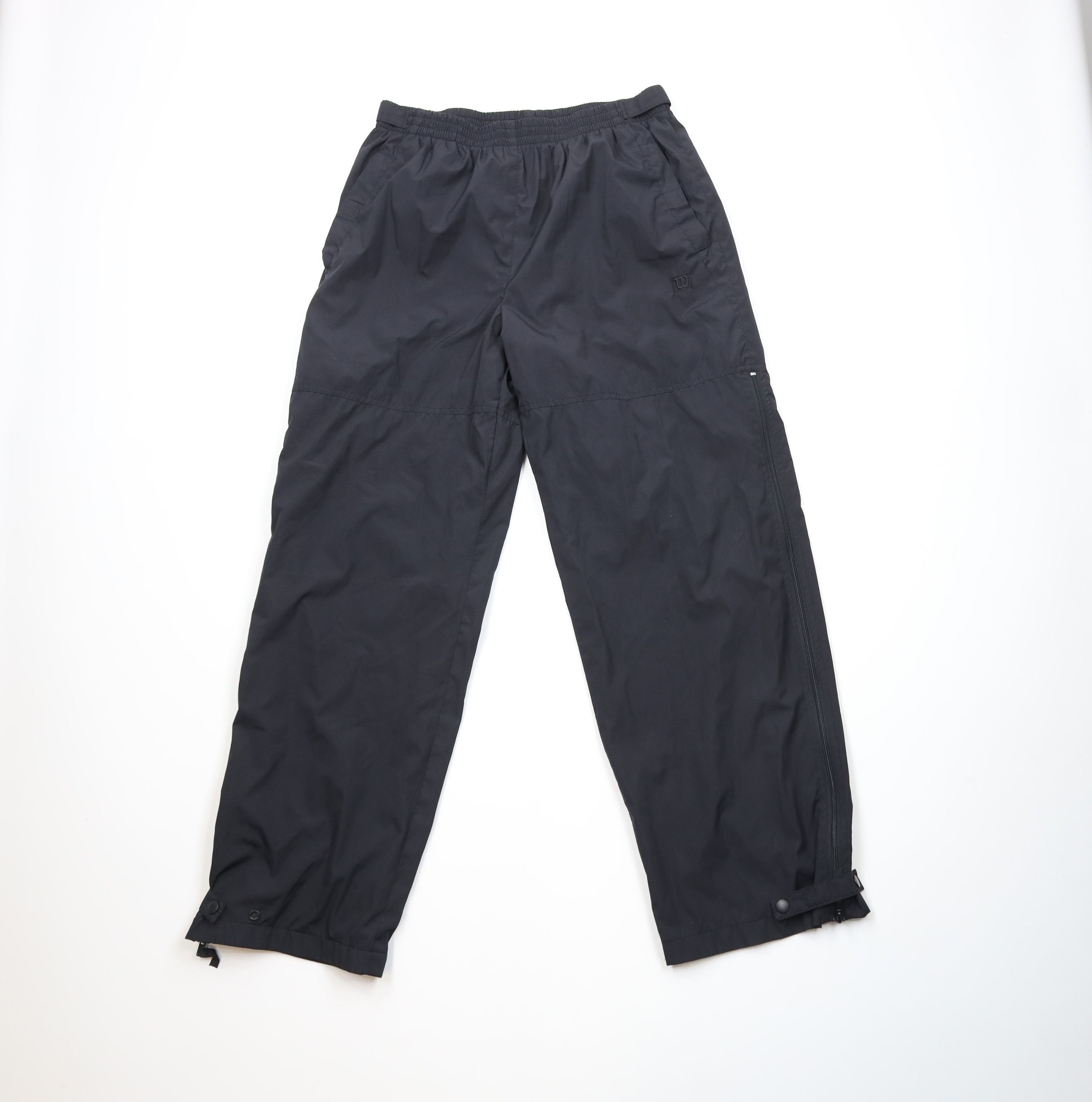 Vintage Vintage Wilson Lined Wide Leg Windbreaker Rain Pants Black Size US 36 / EU 52 - 1 Thumbnail