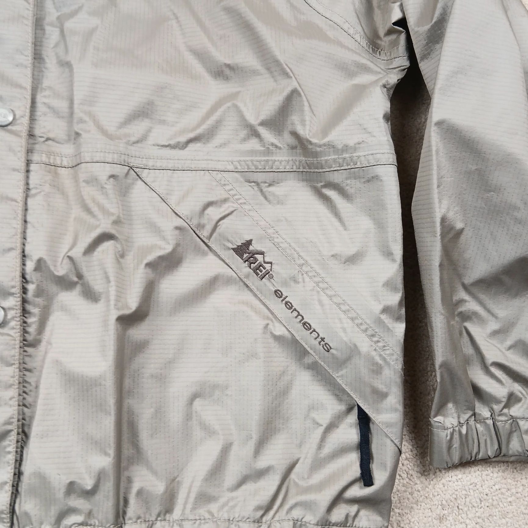 Vintage REI Elements Jacket Womens XL Gray Hooded Full Zip Jacket Size XL / US 12-14 / IT 48-50 - 5 Thumbnail