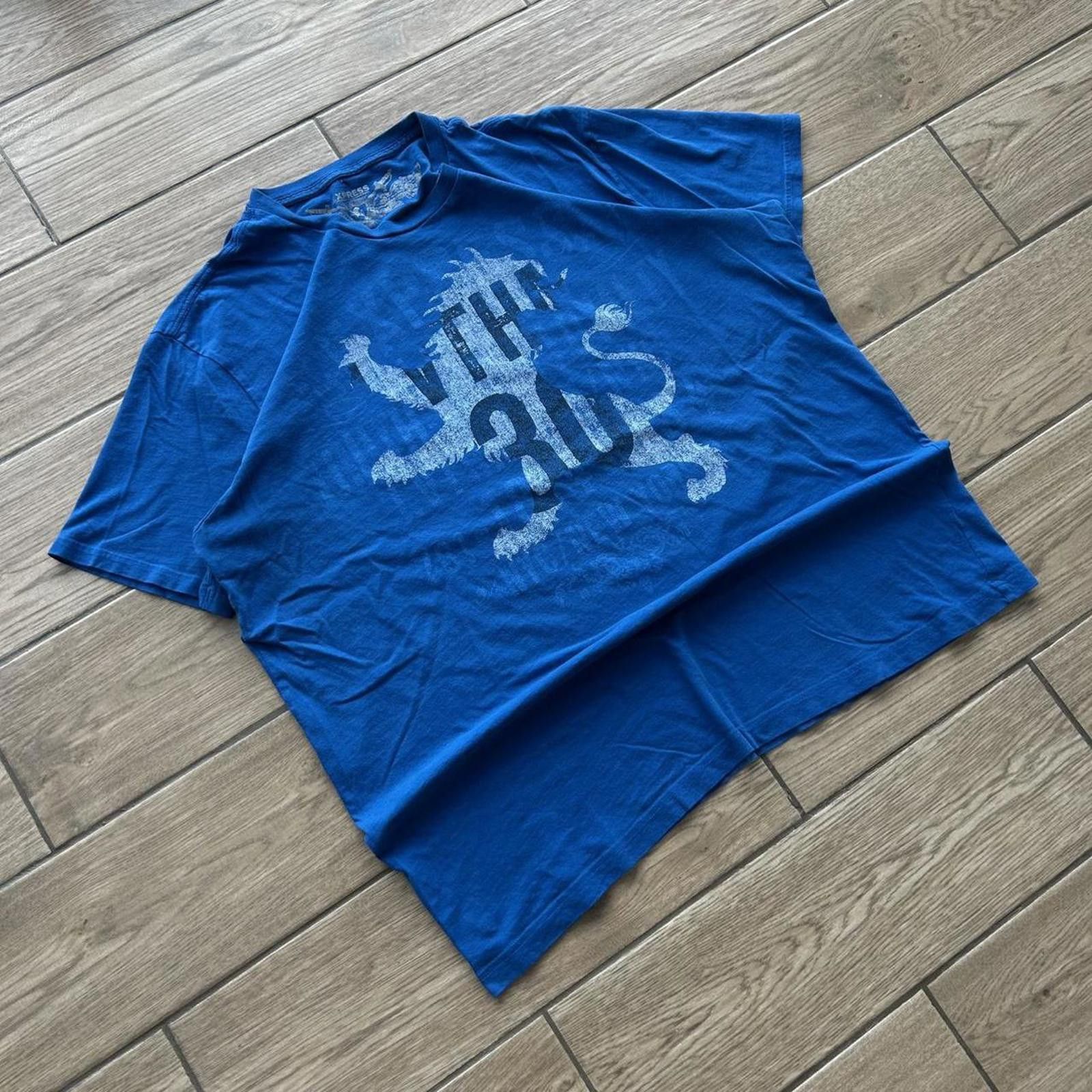 Express Y2K Blue Express Grunge Emo Goth Tiger T-Shirt Size US XXL / EU 58 / 5 - 2 Thumbnail