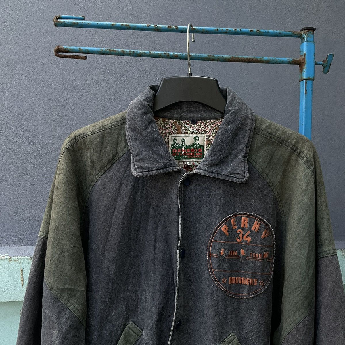 Designer × Vintage Vintage Genesic HE’S A Lovable Man bomber jacket Size US L / EU 52-54 / 3 - 4 Thumbnail