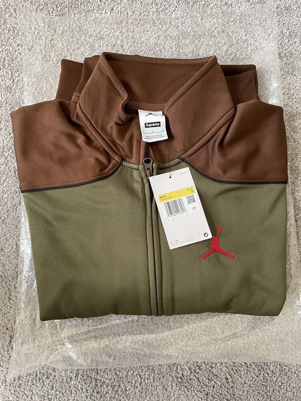 Jordan Brand × Supreme Supreme x Jordan Tricot Track Jacket Olive Small Size US S / EU 44-46 / 1 - 2 Thumbnail