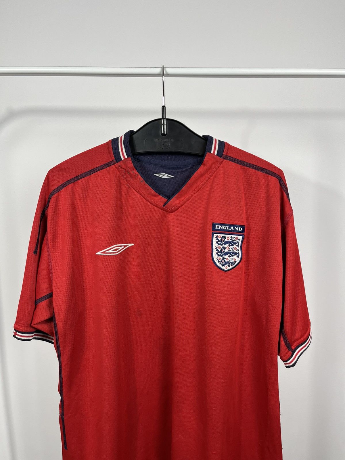 Umbro Vintage Umbro England Reversible Football Jersey Red Navy 00 Size US XL / EU 56 / 4 - 14 Thumbnail