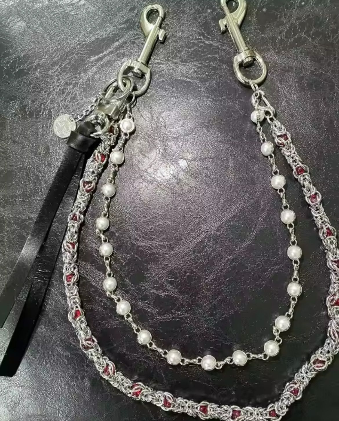 Japanese Brand 2 Layer Natural Echo Pearled Wallet Chain Size ONE SIZE - 1 Thumbnail