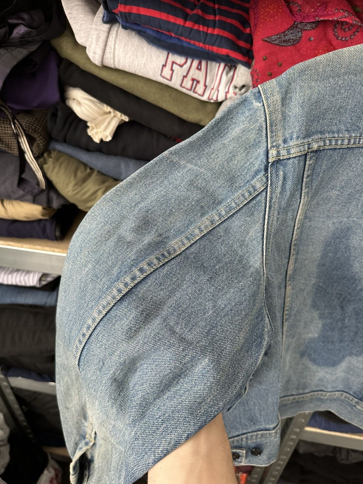 Lee 🚨Crazy Vintage 90s Lee Riders Blue Denim Trucker Jacket USA Size US S / EU 44-46 / 1 - 20 Thumbnail
