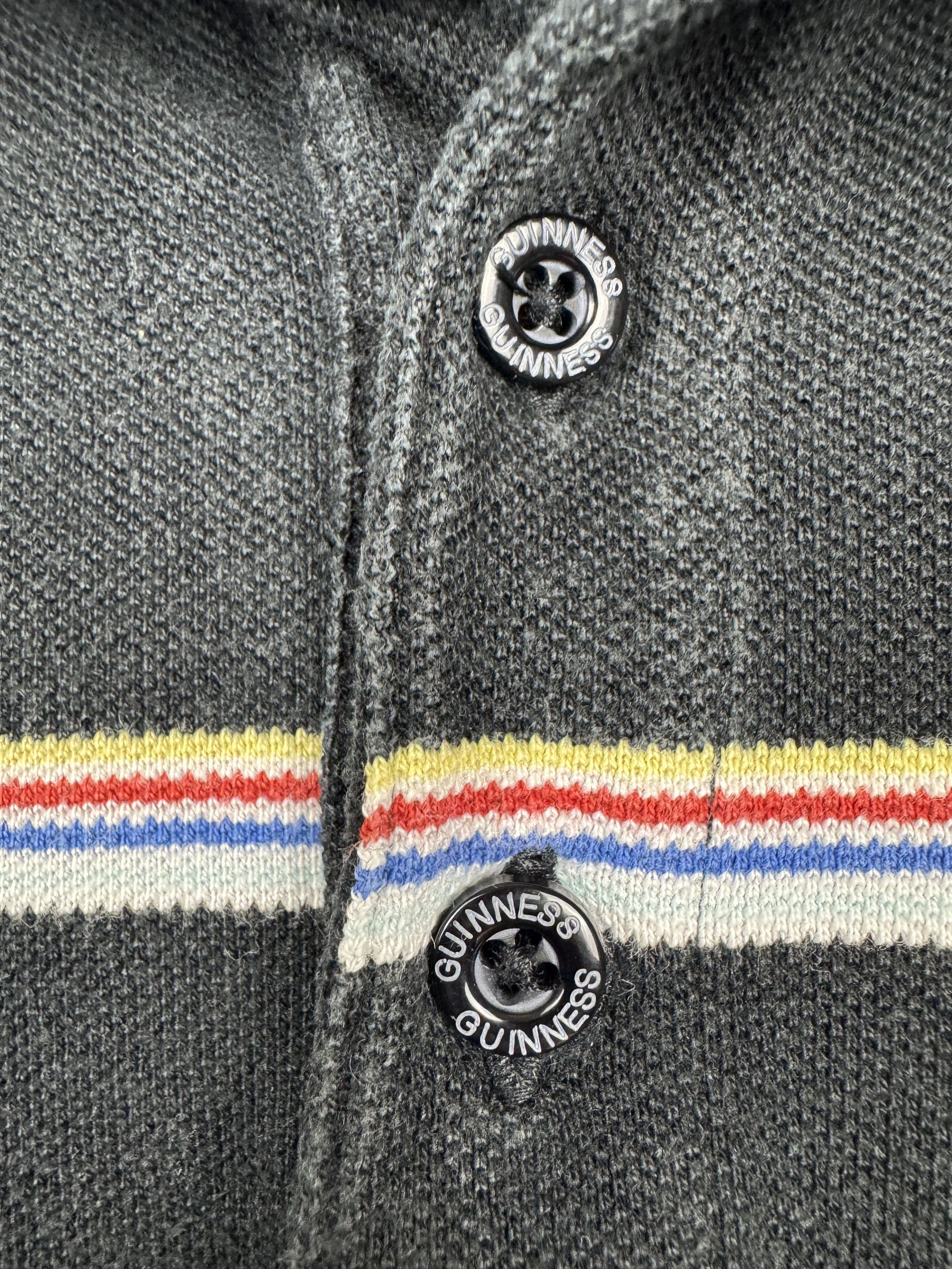 Vintage VINTAGE Guinness Logo Polo Shirt Size S Black Striped Size US S / EU 44-46 / 1 - 12 Thumbnail