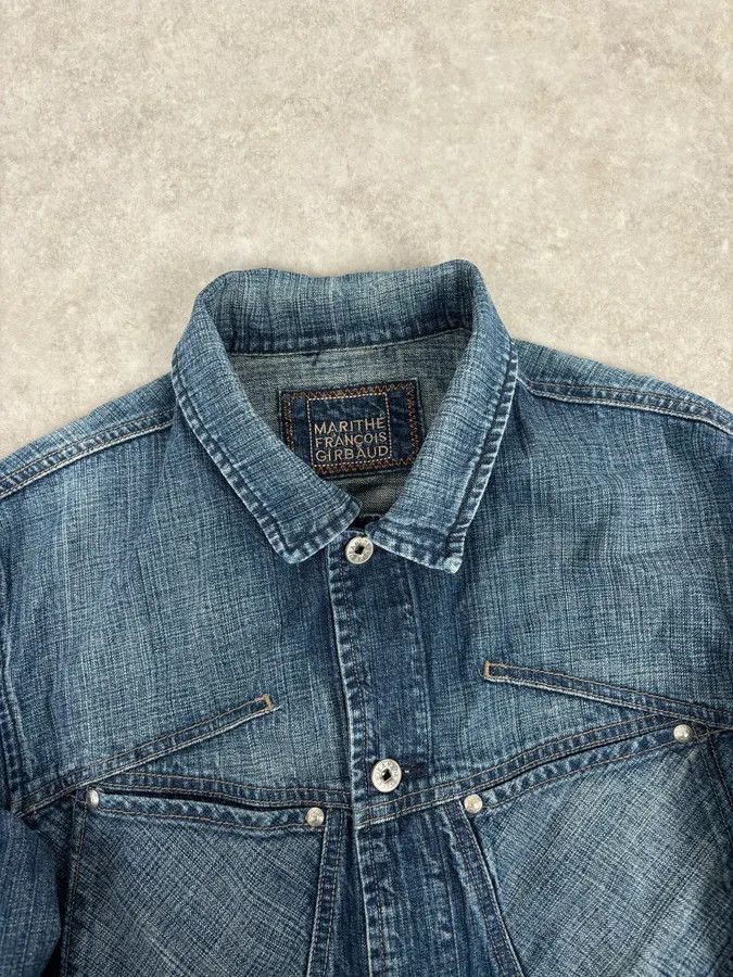 Marithe + Francois Girbaud FW2002 Marithé + François Girbaud Blue Faded Light Denim Jacket Size US S / EU 44-46 / 1 - 5 Thumbnail