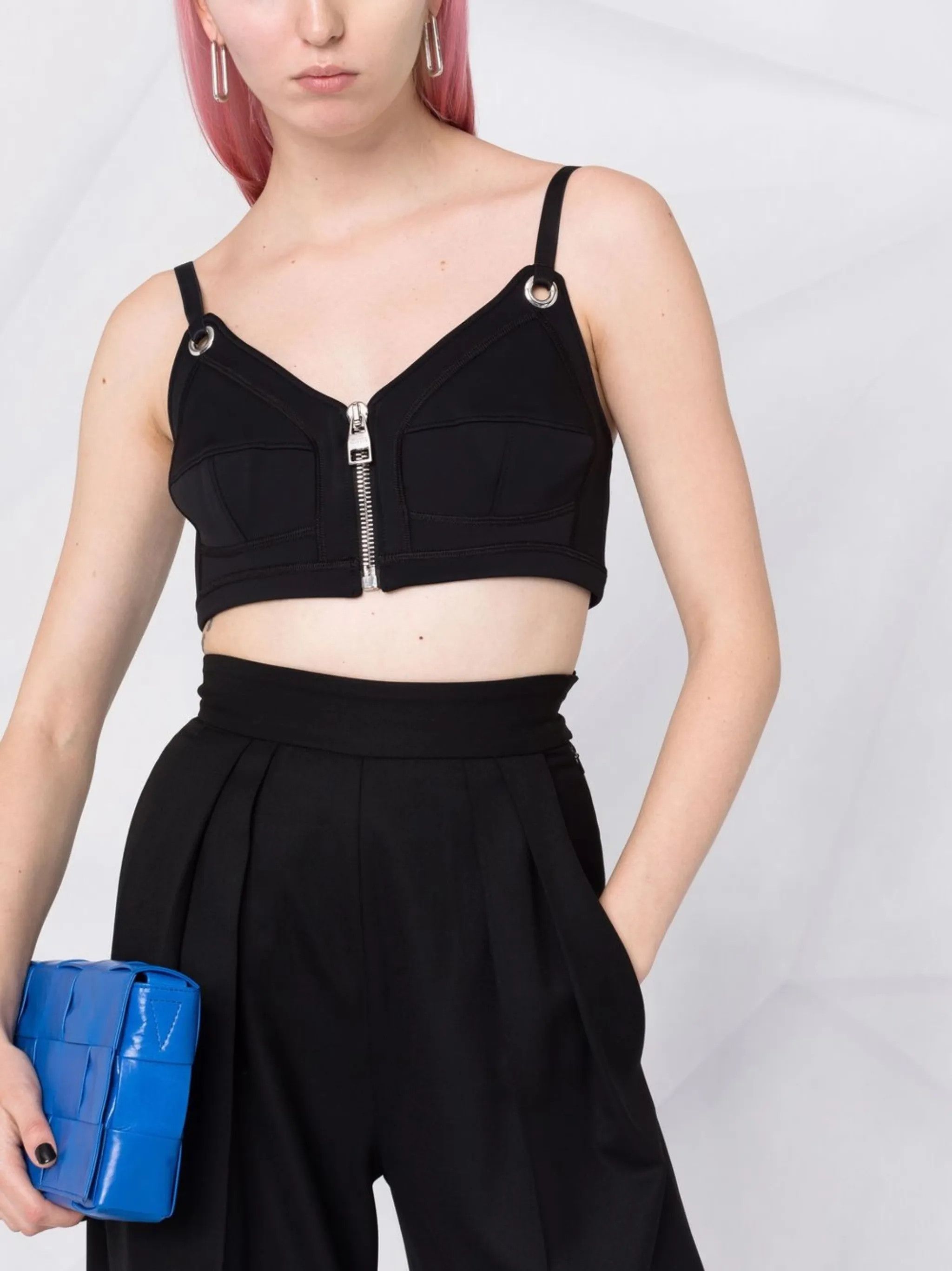 Alexander McQueen o1y0325 Bustier Top in Black Size XL / US 12-14 / IT 48-50 - 5 Thumbnail