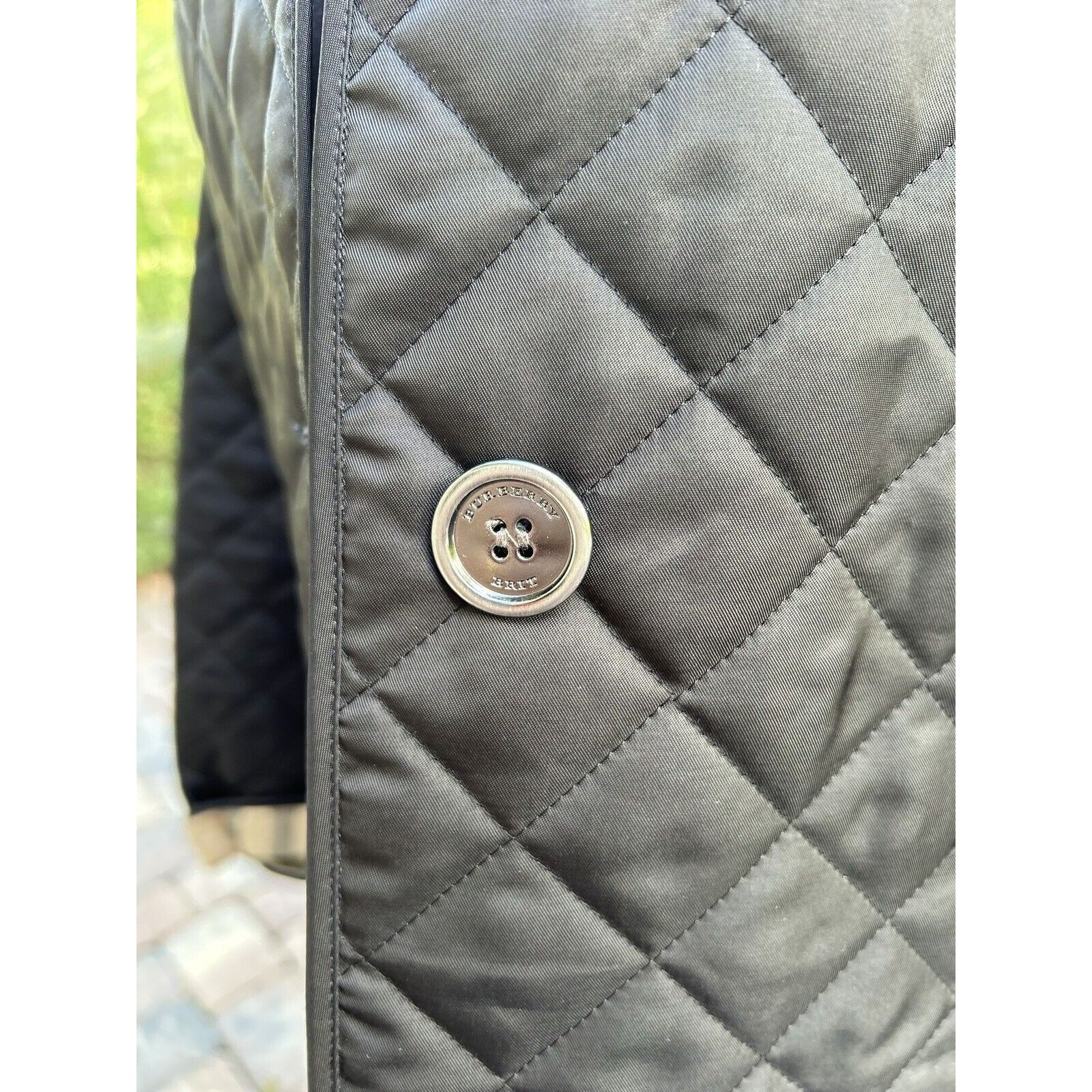 Burberry Women Black Burberry Quilted Coat Med 🖤 Size M / US 6-8 / IT 42-44 - 8 Thumbnail