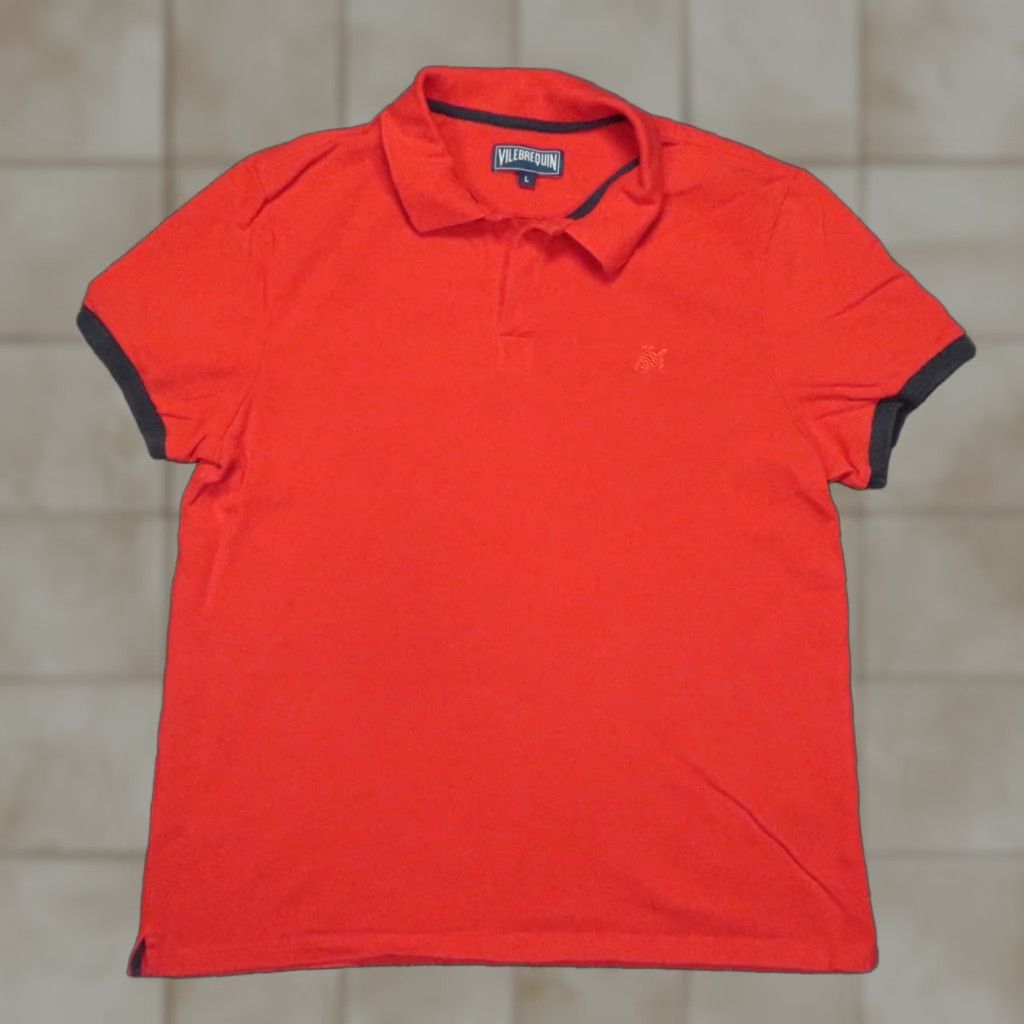 Vilebrequin Vilebrequin Shirt Mens Large Red Short Sleeve Polo Slim Lightweight Turtle Size US L / EU 52-54 / 3 - 1 Thumbnail