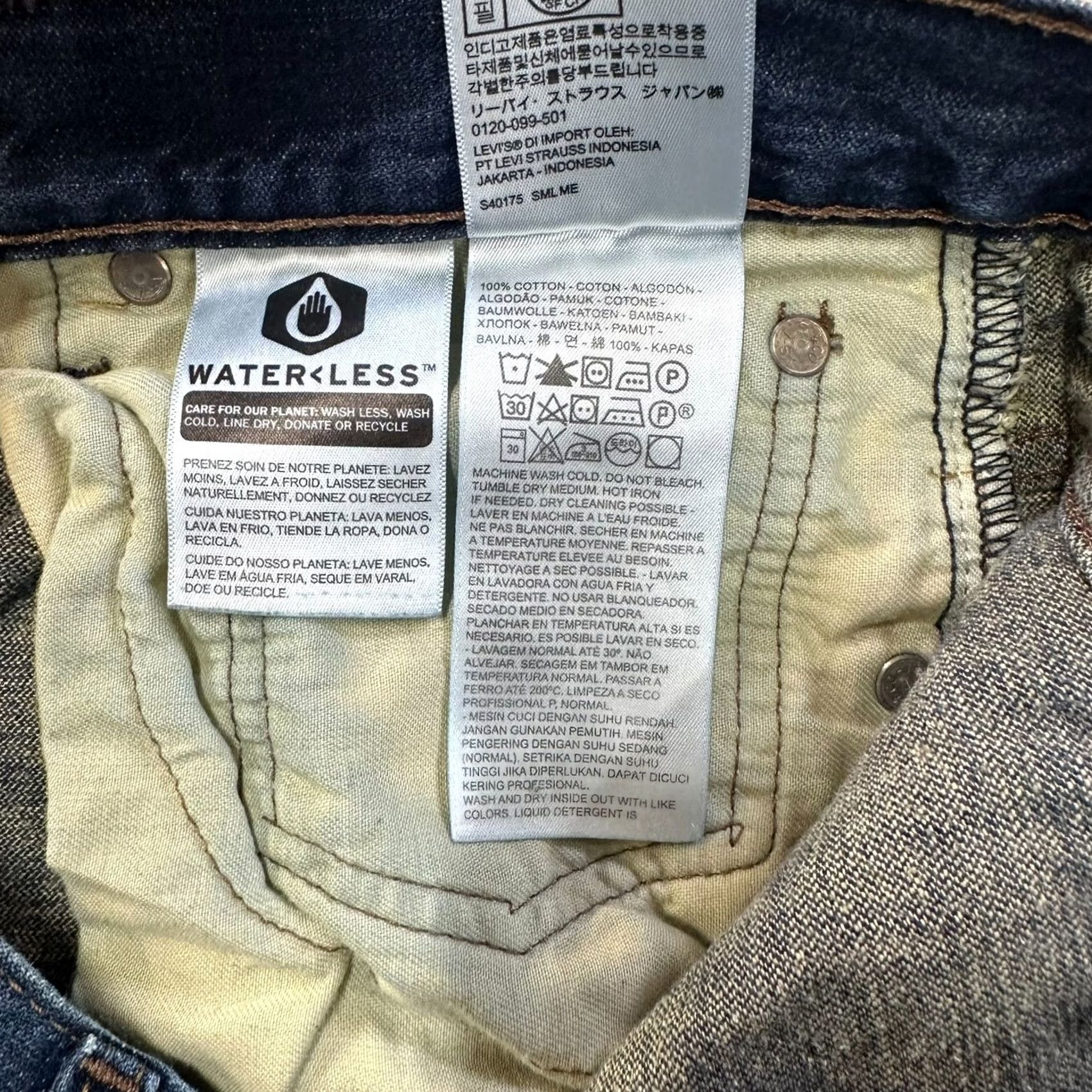 Levi's Levi's 569 Loose Straight Jeans Mens 34x30 Denim Blue Distressed 5-Pocket Belt Loops Baggy Casual Size US 34 / EU 50 - 5 Thumbnail
