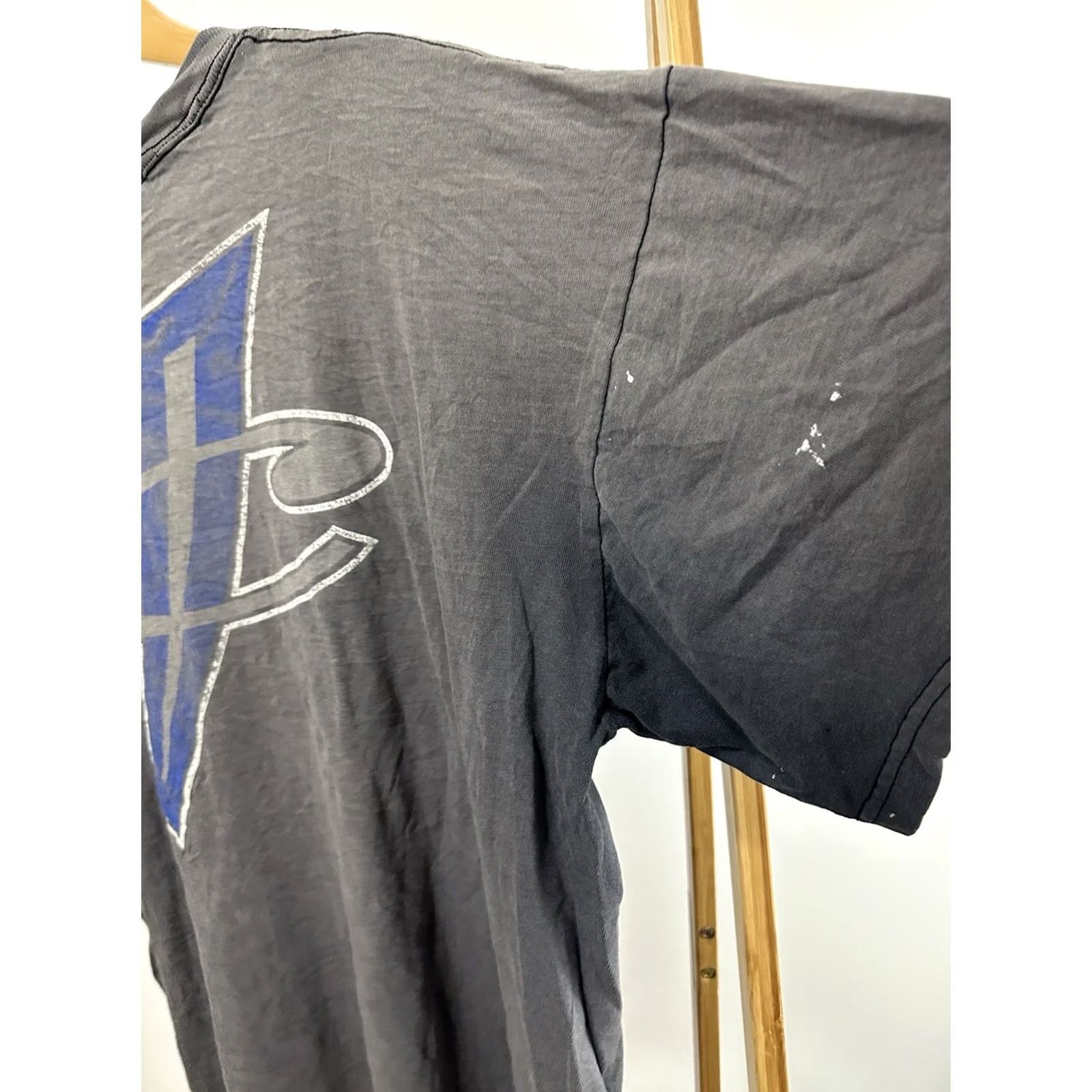 Nike VTG Nike T-Shirt Mens L Black 90s Penny Hardaway NBA Gradient Sun Faded Distressed Worn Grunge Orlando Basketball Size US L / EU 52-54 / 3 - 7 Thumbnail