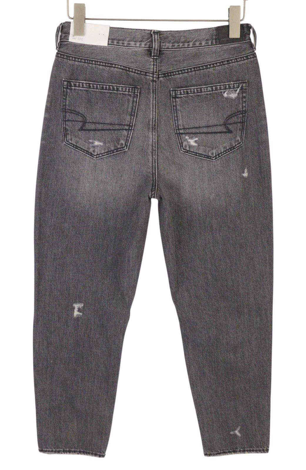 American Eagle Outfitters MOM W29 Dark Grey Distress Jeans 88791 Size 29" - 4 Thumbnail