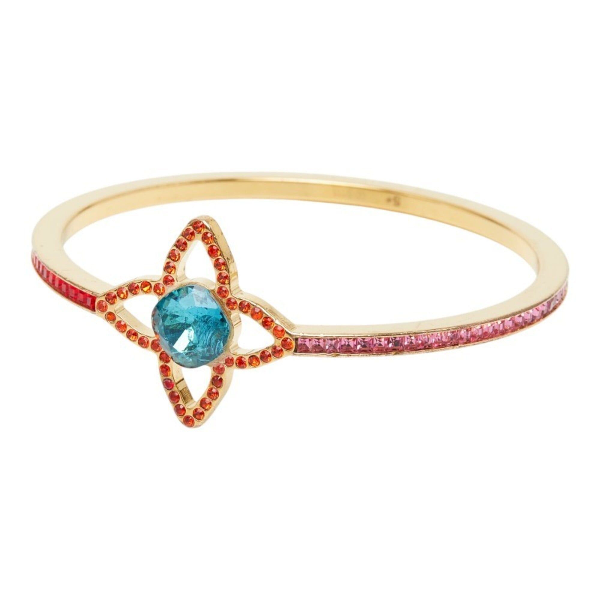 Louis Vuitton Louis Vuitton Bague Eye Candy Bangle Bracelet S+ Gold Multicolor Plated Rhinestone Women's LOUIS VUITTON Size ONE SIZE - 1 Thumbnail