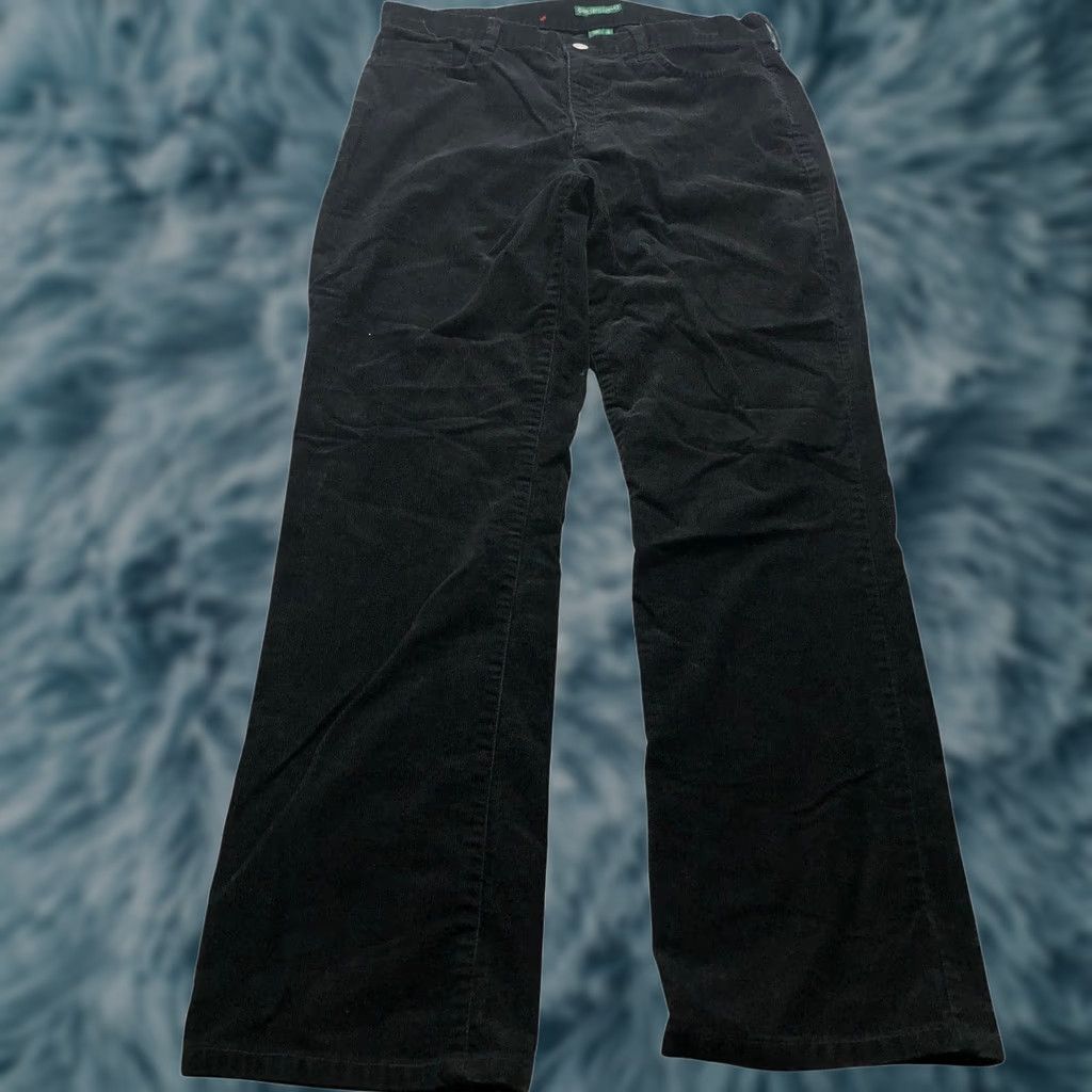 Ralph Lauren Ralph Lauren Lauren Jeans Corduroy Pants Womens 10 Regular Inseam 30 Black Pants with Pockets Logo Size 32" / US 10 / IT 46 - 1 Thumbnail