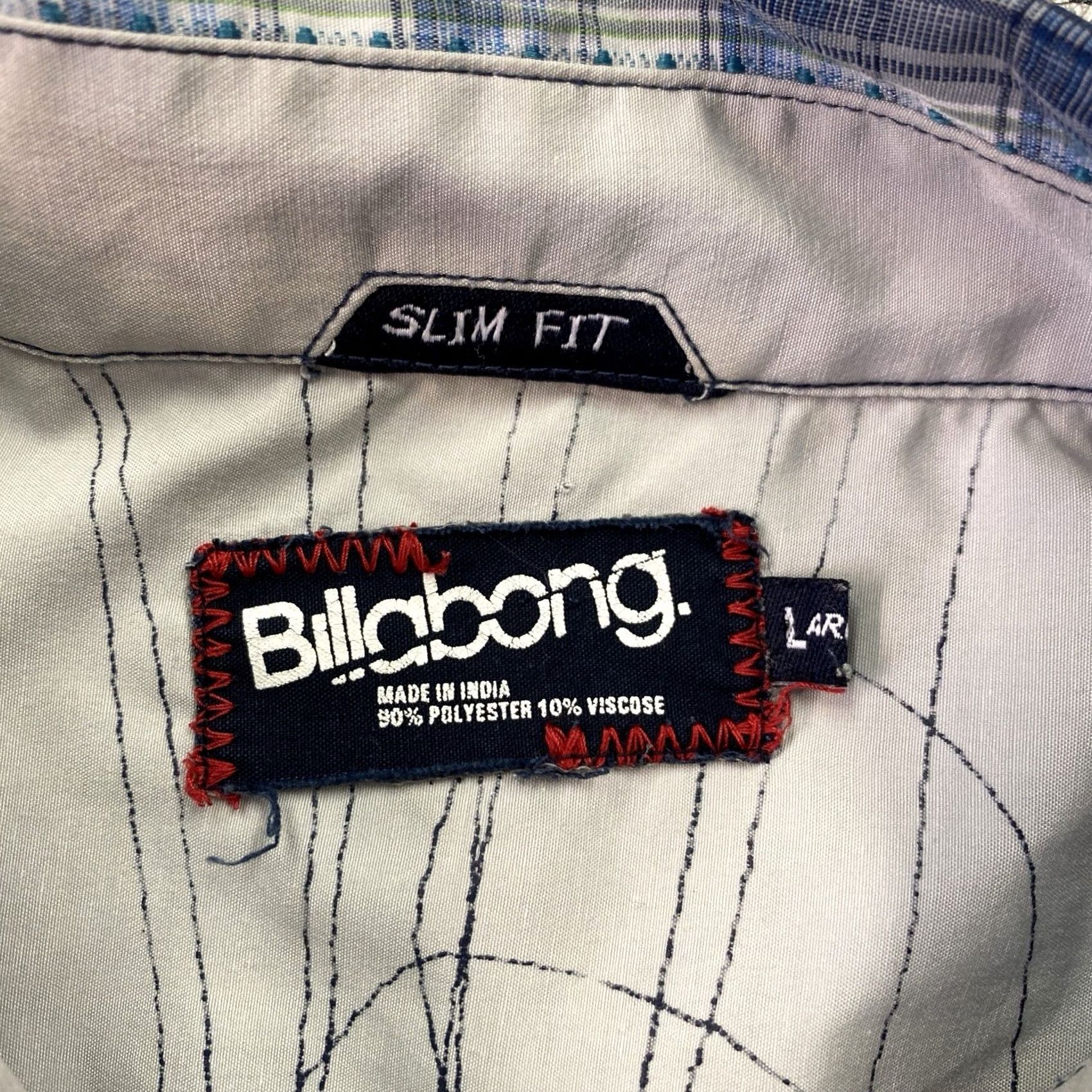 Billabong VINTAGE Billabong Western Pearl Snap Shirt Blue L Men Short Sleeve Plaid Button-Up Collared Slim Casual Notions: Pockets Size US L / EU 52-54 / 3 - 3 Thumbnail