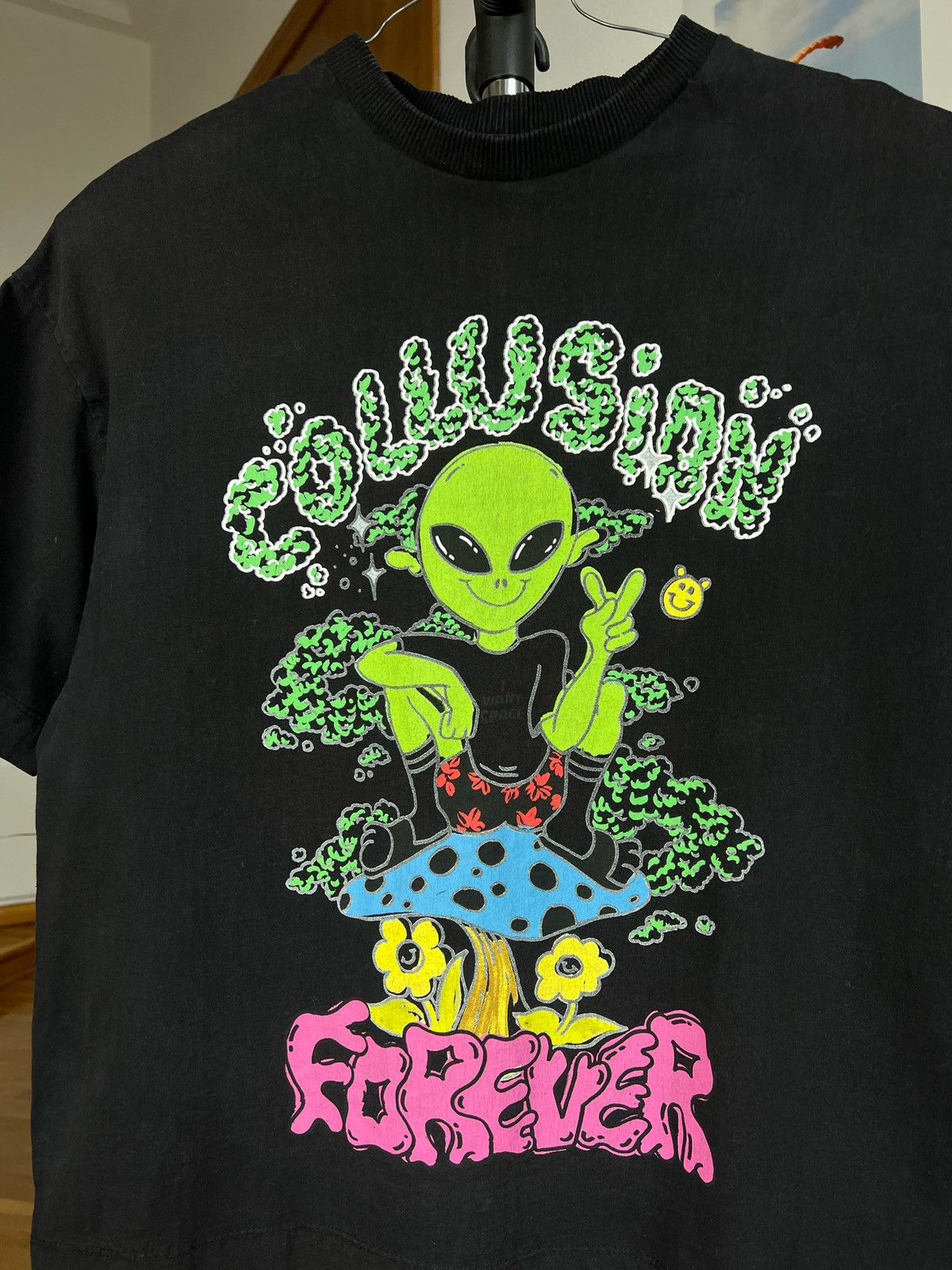 Vintage VINTAGE ALIEM WEED MARIJUANA MUSHROOM TSHIRT Size US L / EU 52-54 / 3 - 2 Thumbnail