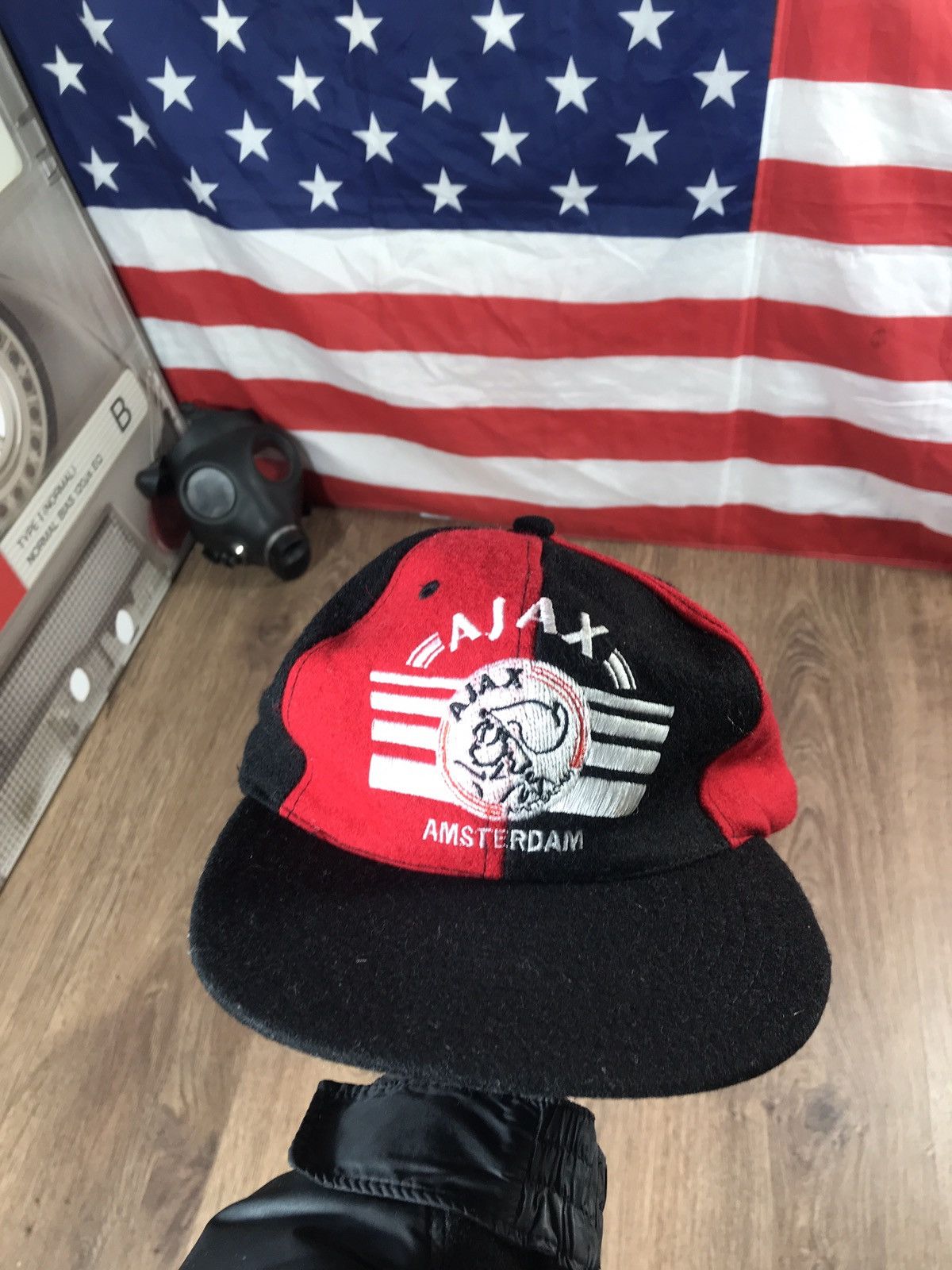 Vintage Vintage AJAX Amsterdam Wool Cap 90s Size ONE SIZE - 1 Thumbnail
