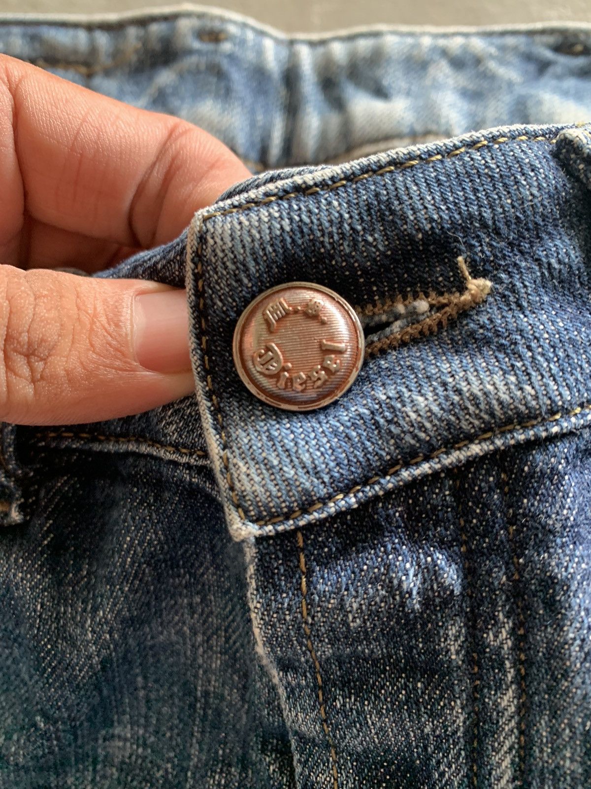 Designer × Diesel vintage diesel jeans season faded washed studded backpocket Size US 29 - 4 Thumbnail