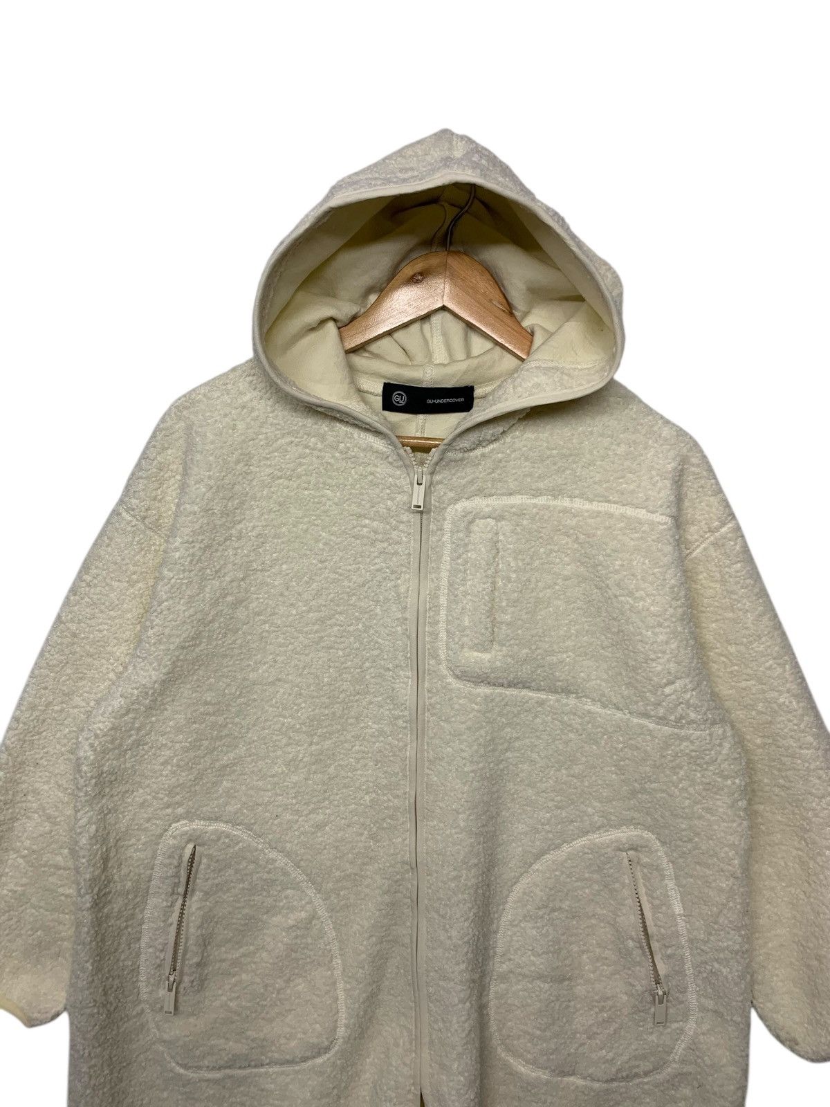 GU × Japanese Brand × Undercover Gu X Undercover Fleece Zipper Down Long Jacket Size US M / EU 48-50 / 2 - 5 Thumbnail
