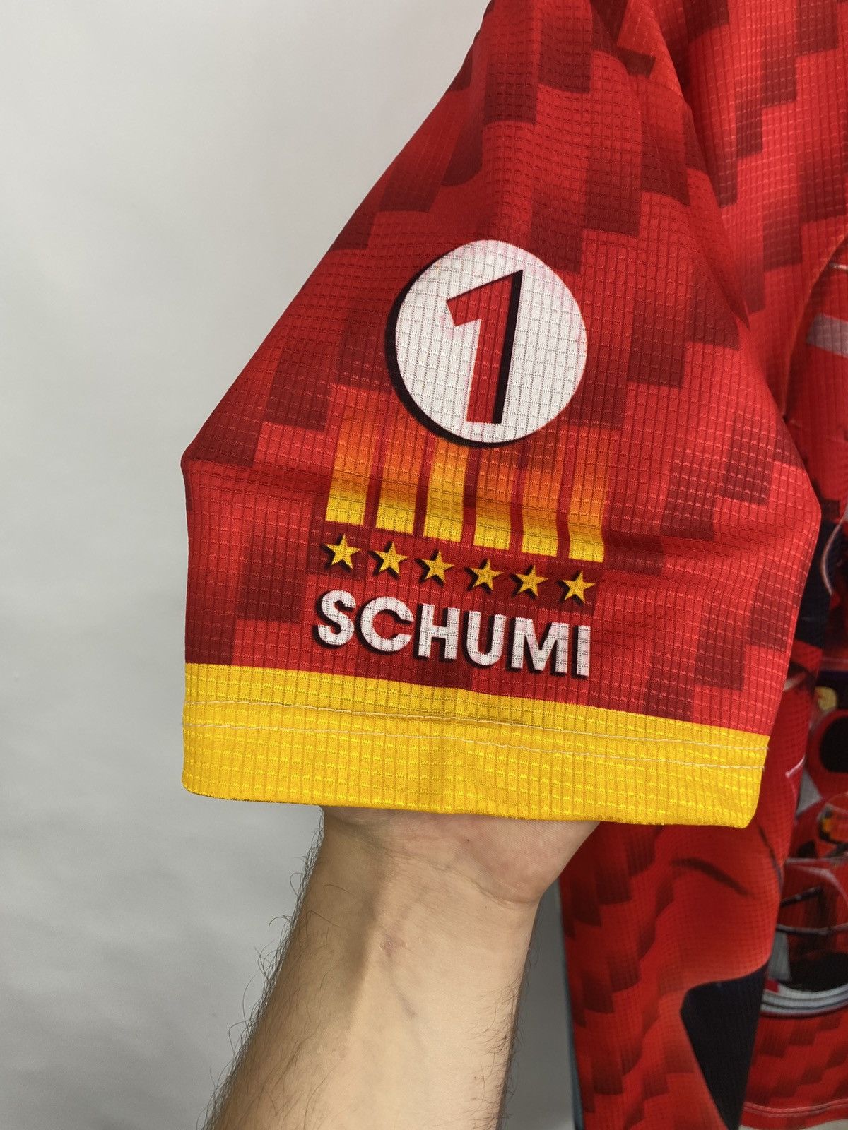 Ferrari Vintage 90s Michael Schumacher Schumi 1 Fan Jersey T-Shirt Size US L / EU 52-54 / 3 - 5 Thumbnail