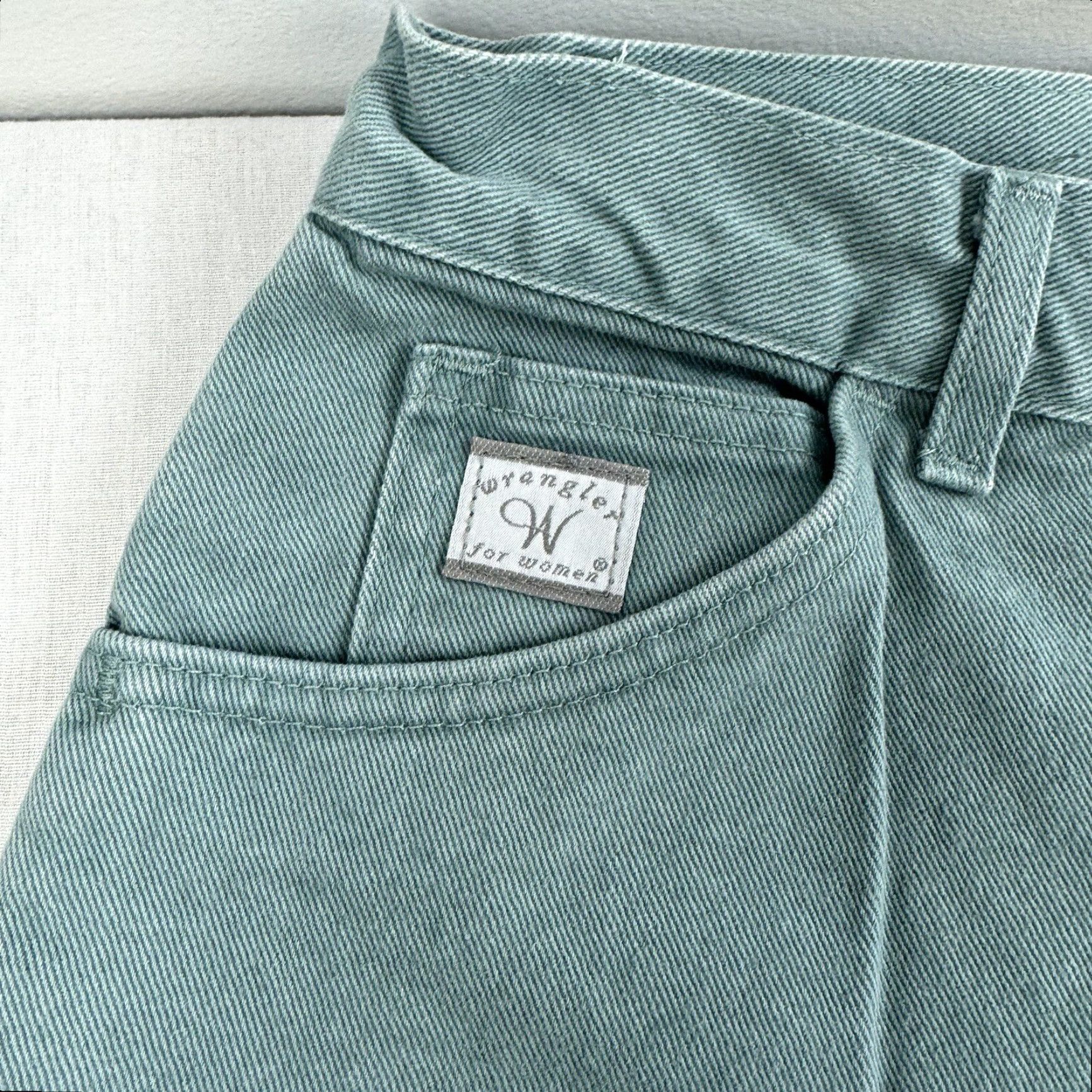 Wrangler VINTAGE Wrangler Jeans Womens 14 Seaform Green Western Mom Jeans High Rise 90s Size 36" / US 14 / IT 50 - 3 Thumbnail