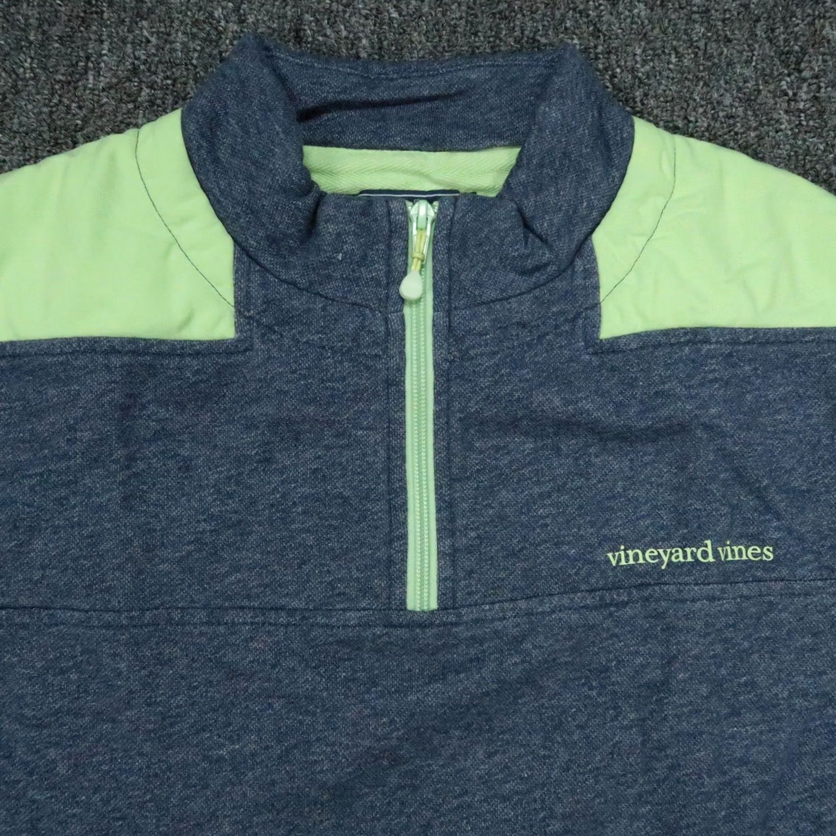 Vineyard Vines Vineyard Vines Sweater Mens Medium Blue Performance Shep Quarter Zip Pullover Size US M / EU 48-50 / 2 - 2 Thumbnail