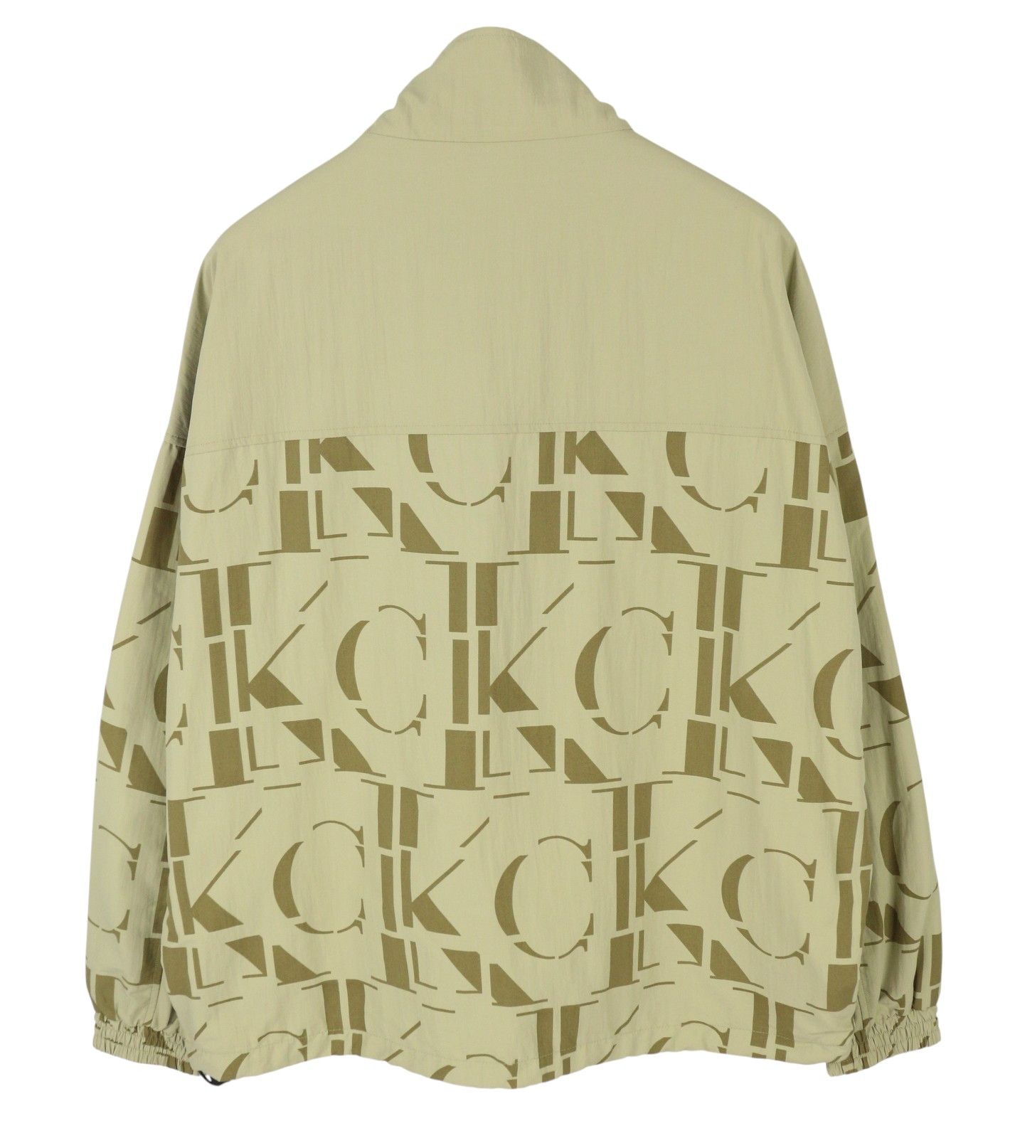 Calvin Klein MIX MEDIA POPOVER M Green Half Zip Logo Anorak 87428 Size US M / EU 48-50 / 2 - 2 Thumbnail