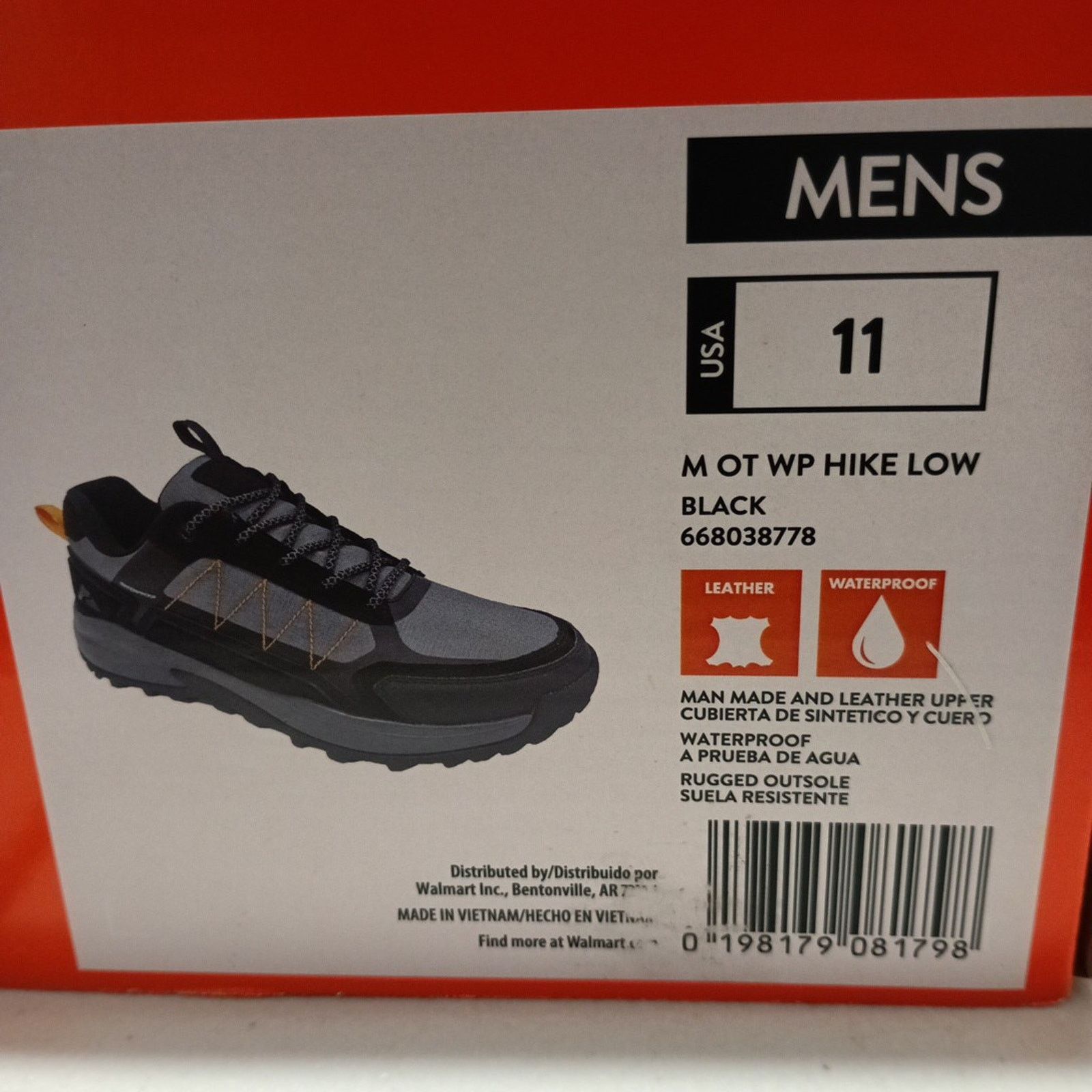 Other Ozark Trail Men's Waterproof Hiking Shoes Size 11 Low Black Size US 11 / EU 44 - 6 Thumbnail