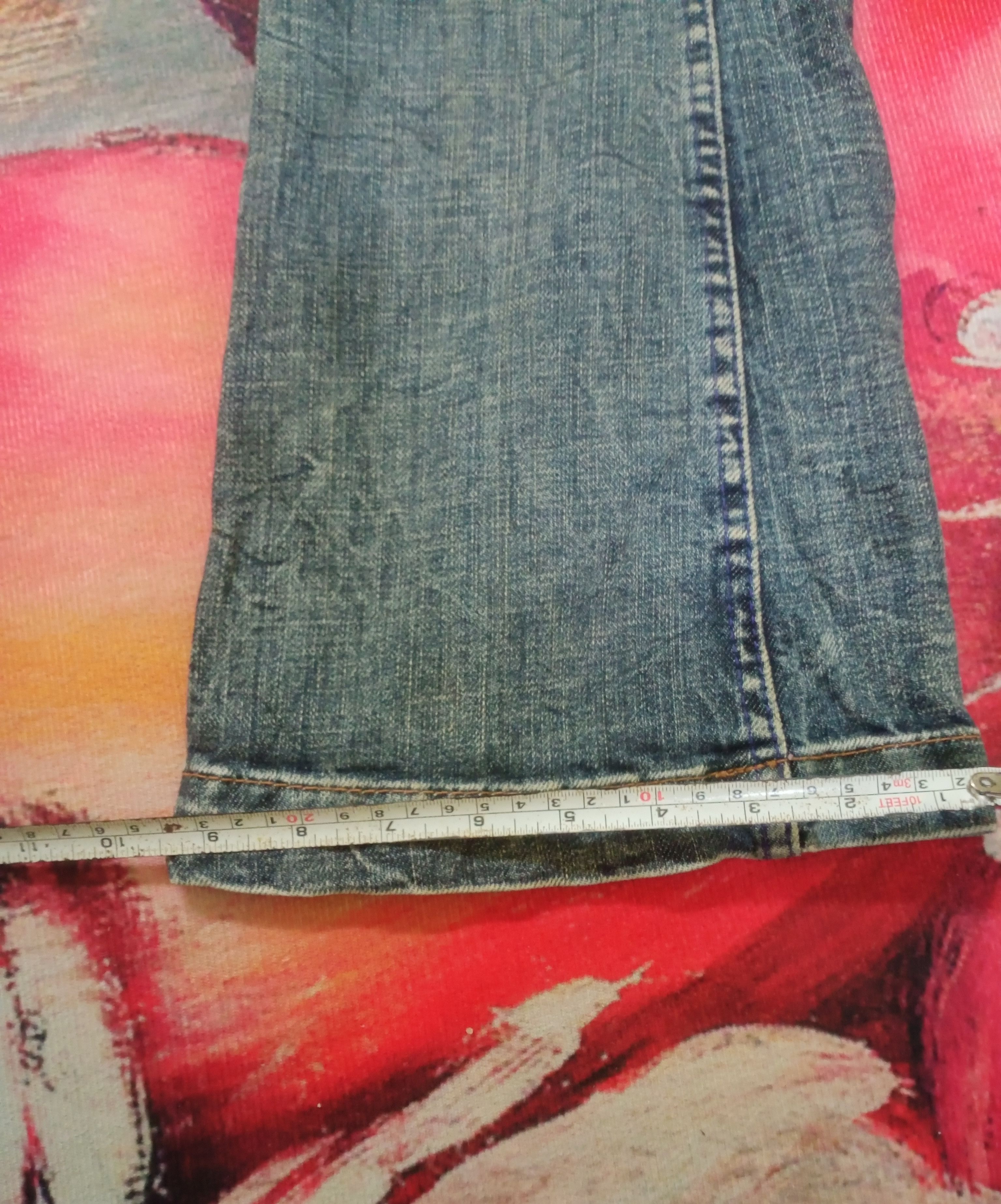 If Six Was Nine Rare Miss Sixty Flare Distressed Bootcut Jeans Size 28" / US 6 / IT 42 - 8 Thumbnail