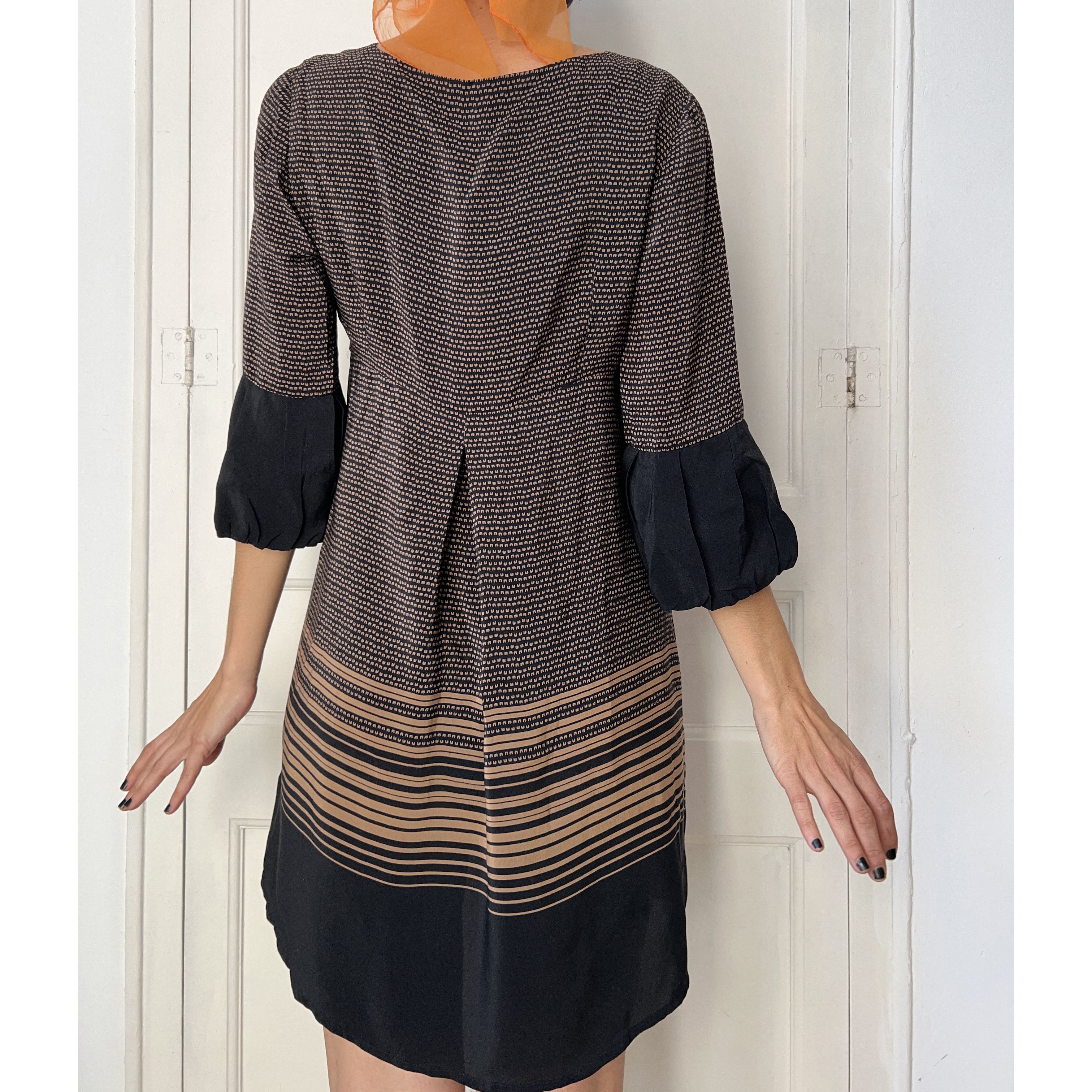 Vintage Vintage y2k babydoll silk geometric mini dress Size M / US 6-8 / IT 42-44 - 2 Thumbnail