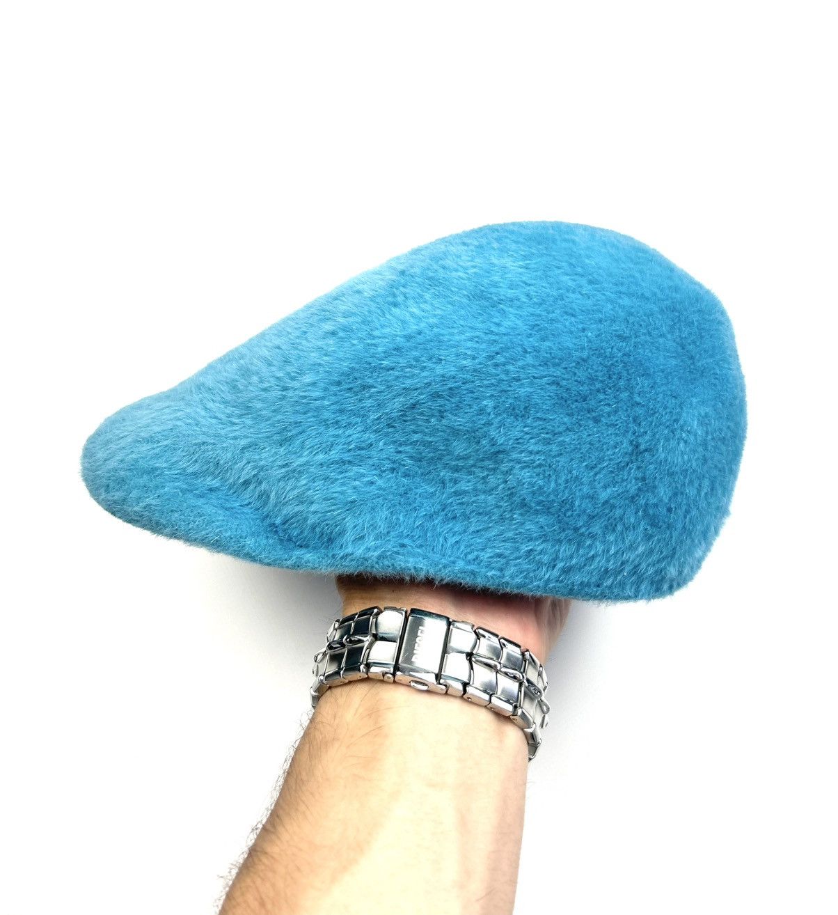 Kangol × Vintage rare Kangol vintage Shavora 506 Fuzzy Cap Blue Hat Y2k Size 30 - 3 Thumbnail