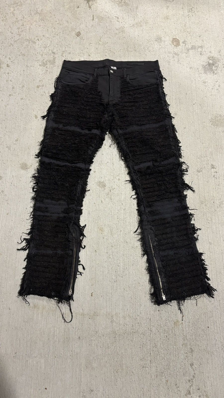1017 ALYX 9SM × Blackmeans 1017 Alyx 9SM Blackmeans Shredded Distressed Denim Size US 34 / EU 50 - 1 Thumbnail
