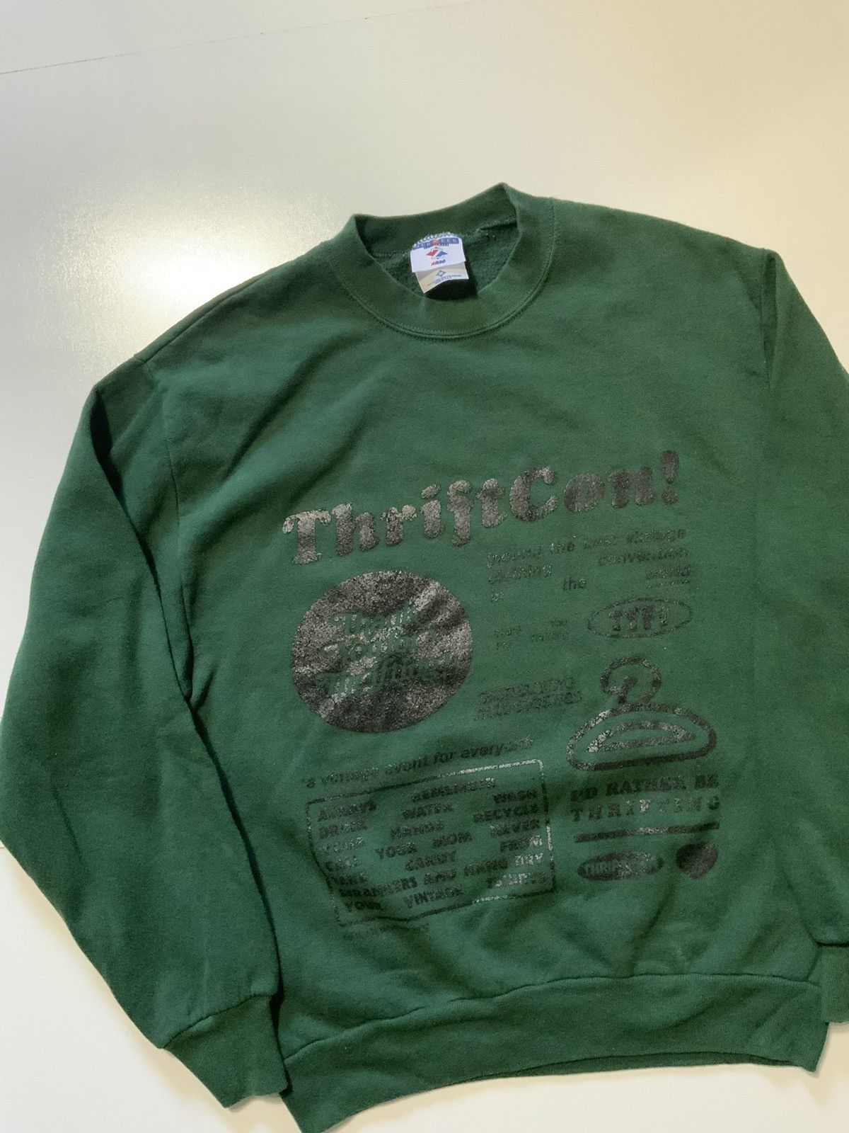Jerzees ThriftCon Thank You For Thrifting TYFT Crewneck Sweatshirt Size US M / EU 48-50 / 2 - 3 Thumbnail