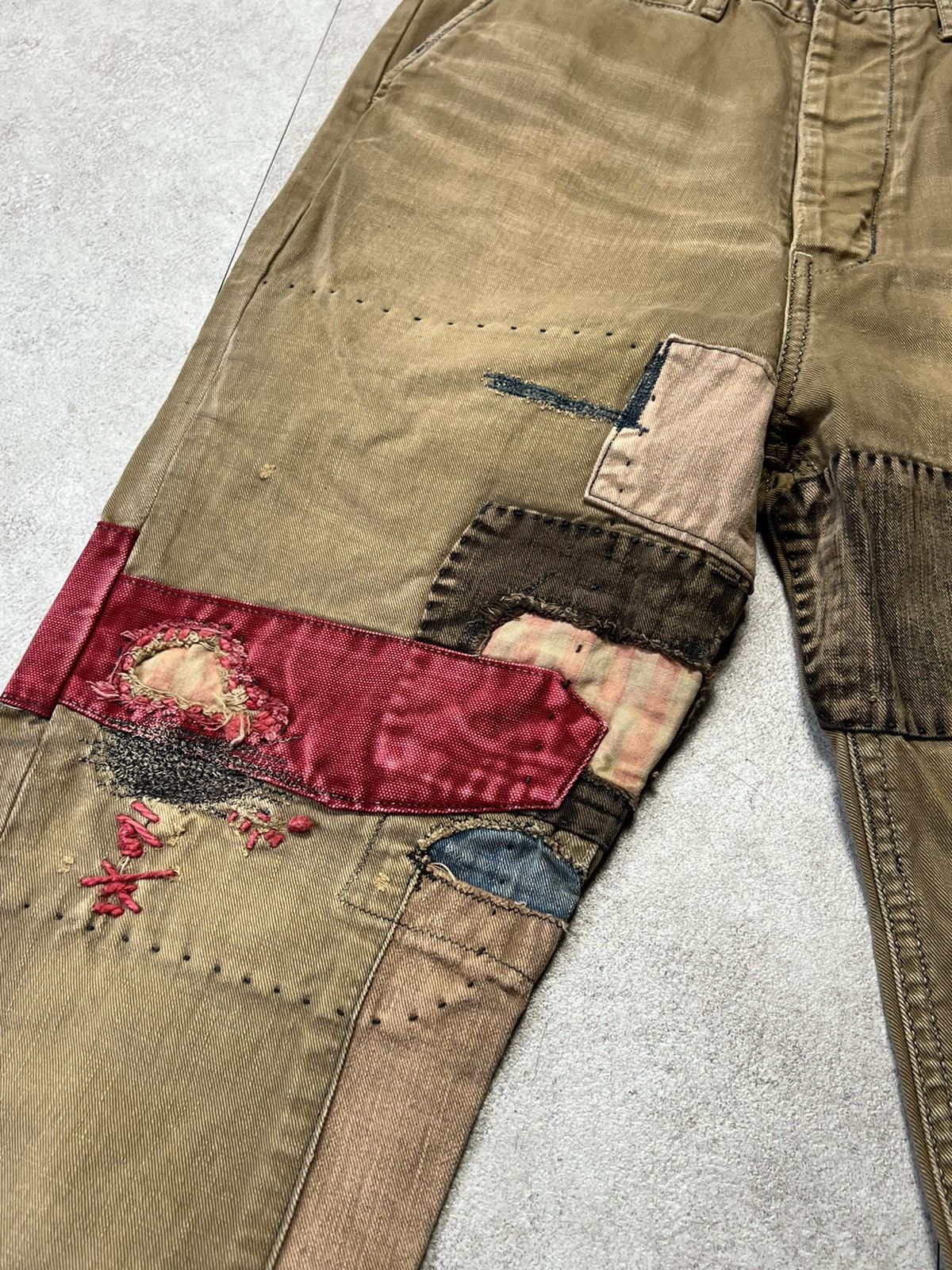Kapital × Kapital Kountry Kapital Konutry Patch Remake BORO Pants Size US 28 / EU 44 - 3 Thumbnail
