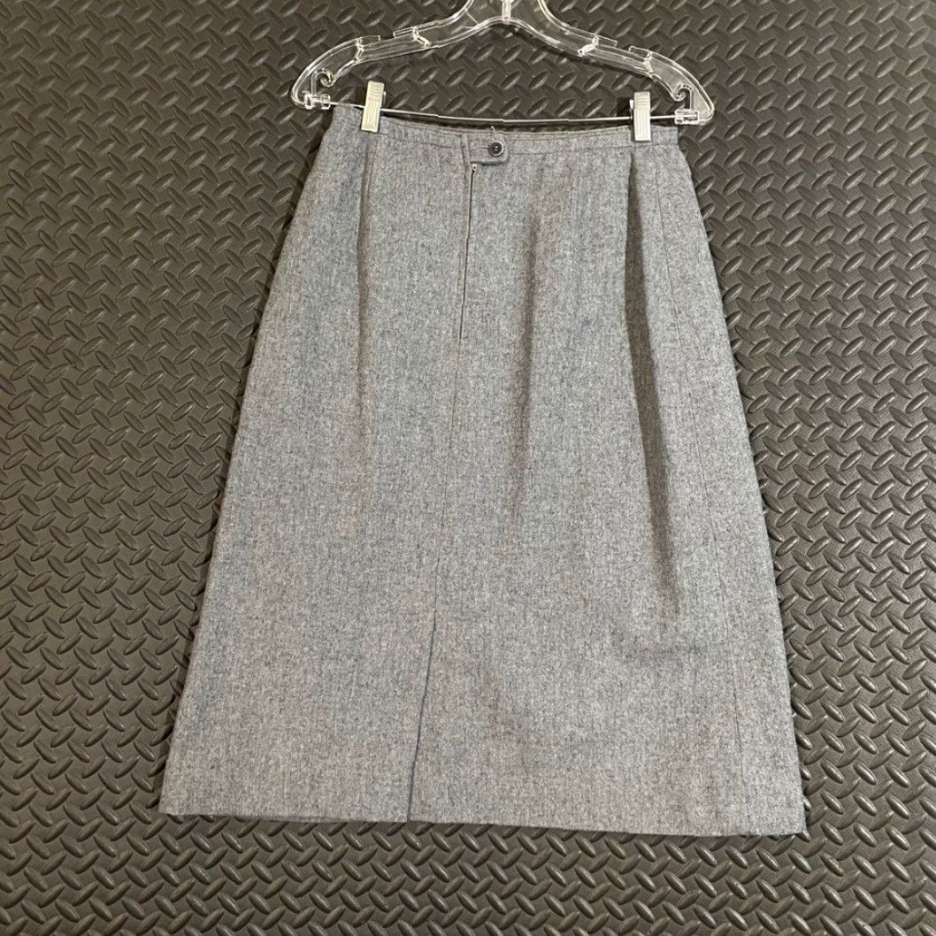Pendleton VINTAGE Pendleton Gray 100% Virgin Wool Midi Knee Length Skirt Women’s 10 Women Mediu m Gray Size 32" / US 10 / IT 46 - 3 Thumbnail